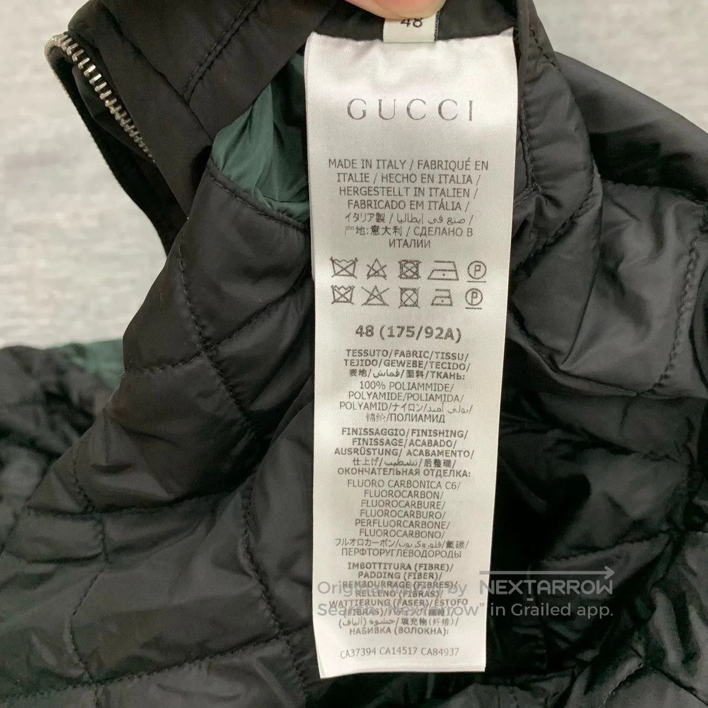 Gucci gucci logo printed cotton jacket with hood. Size US L / EU 52-54 / 3 - 7 Thumbnail