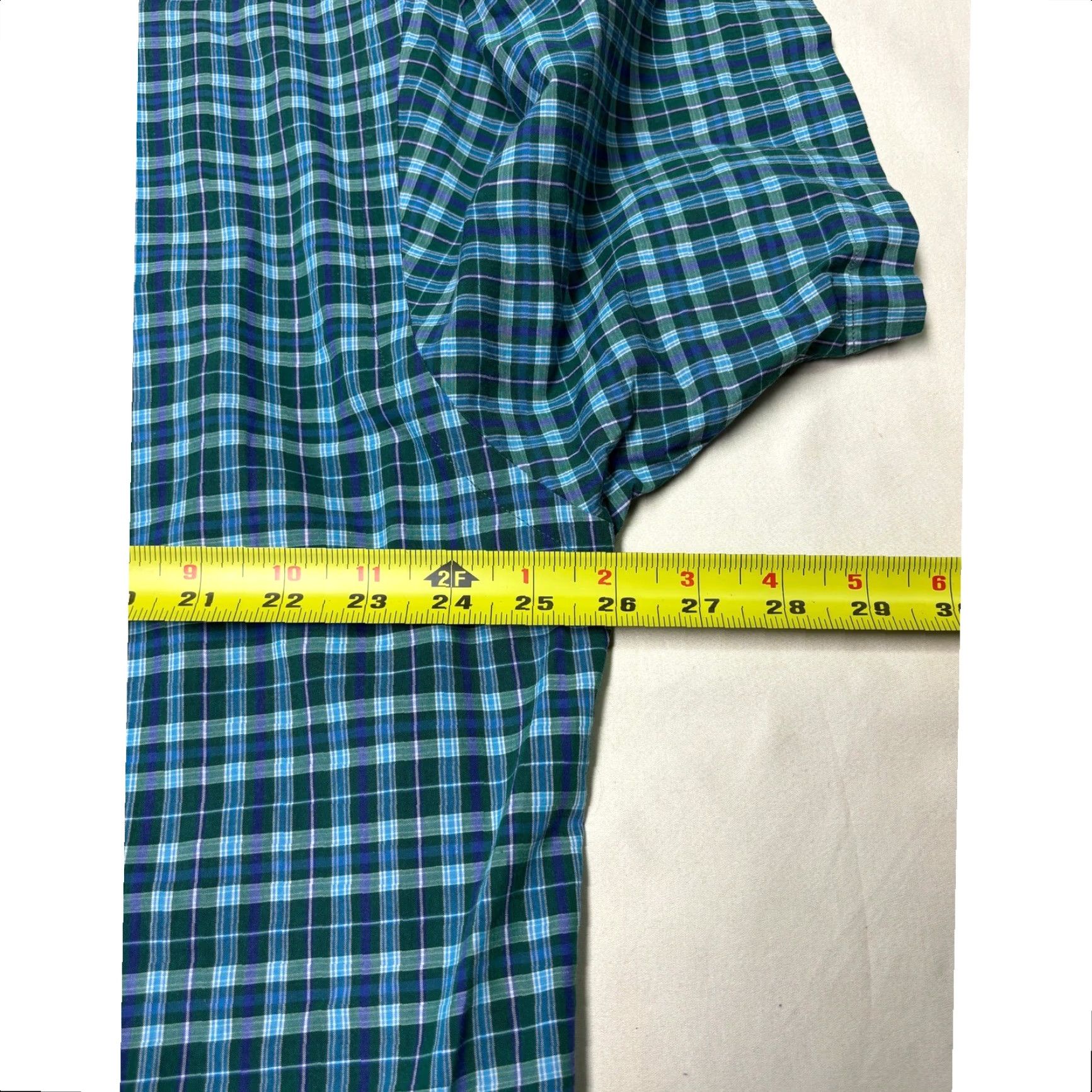Ralph Lauren Ralph Lauren Blake Plaid Short Sleeve Button-Down Shirt Men's L Green Blue Size US L / EU 52-54 / 3 - 6 Thumbnail