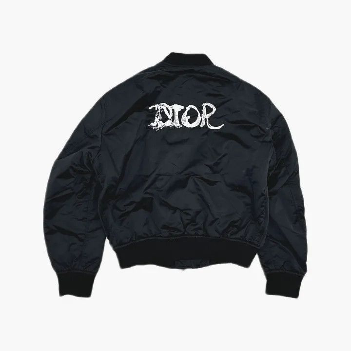Dior Dior Dior Black Satin Pilot Jacket for Men 0079-2507 Size US L / EU 52-54 / 3 - 3 Thumbnail