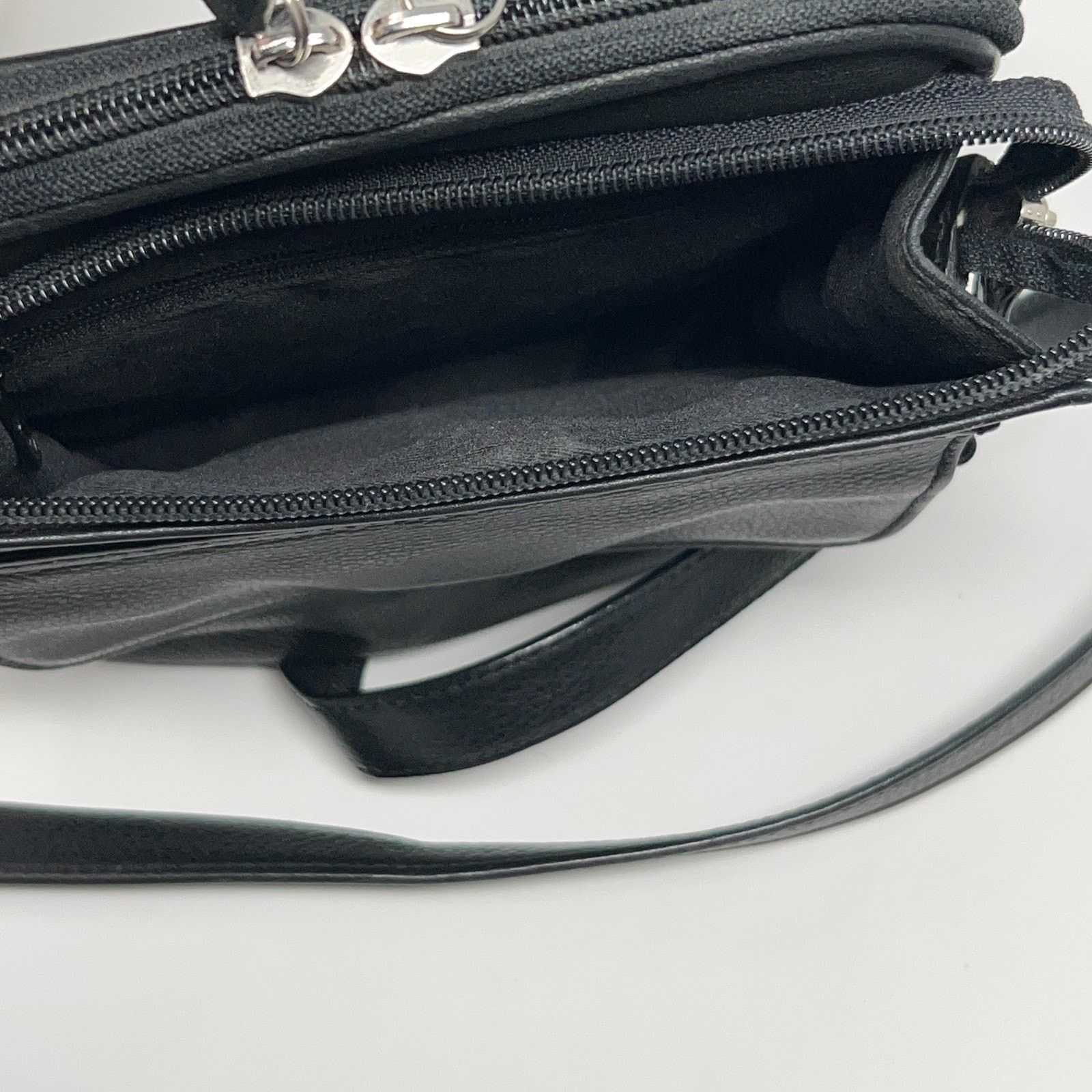 Fossil Fossil Black Leather Mini Crossbody Bag Credit Card Pockets Size ONE SIZE - 7 Thumbnail