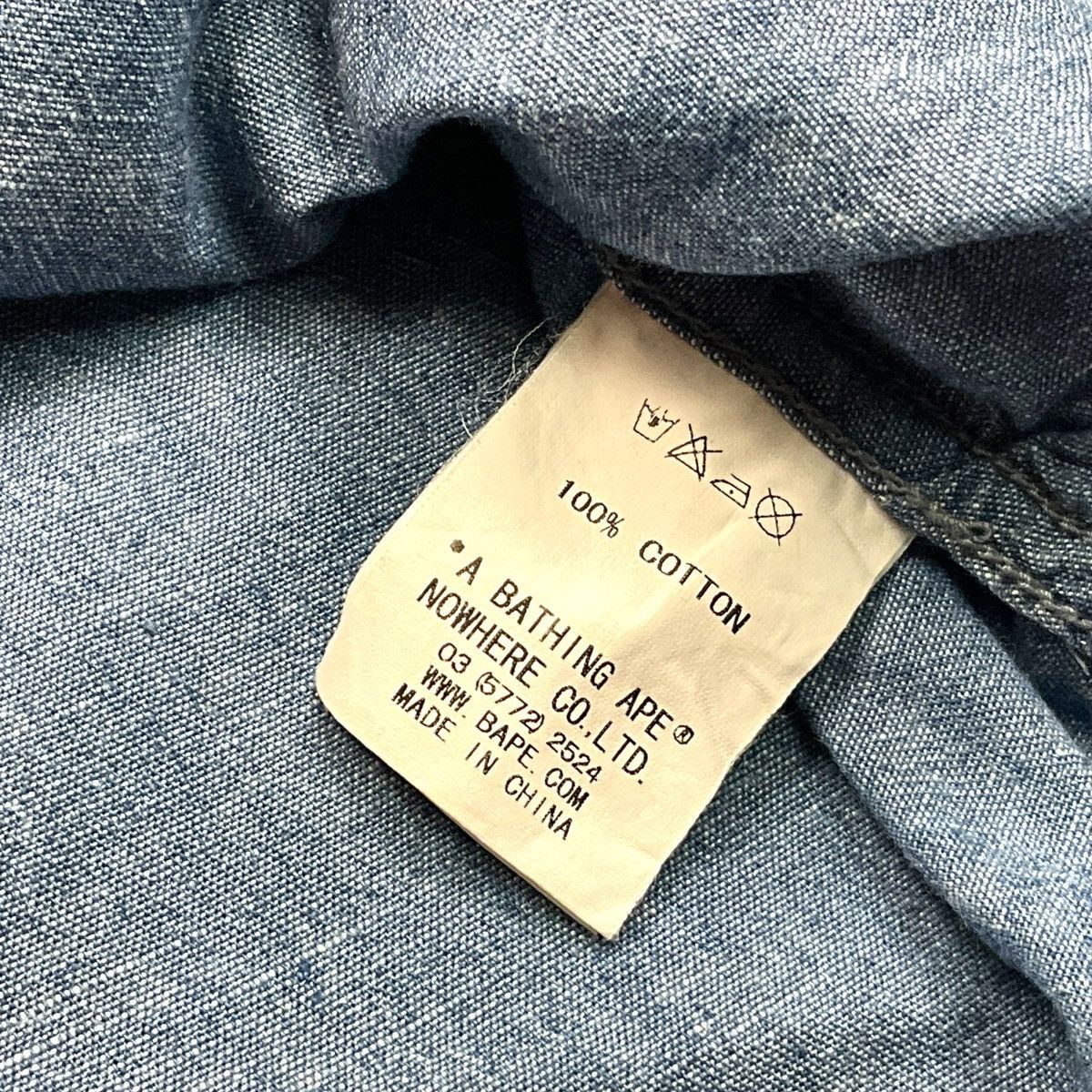 Bape Bape Chambray 2 Pockets L/S Button up Shirt Size US XL / EU 56 / 4 - 21 Thumbnail