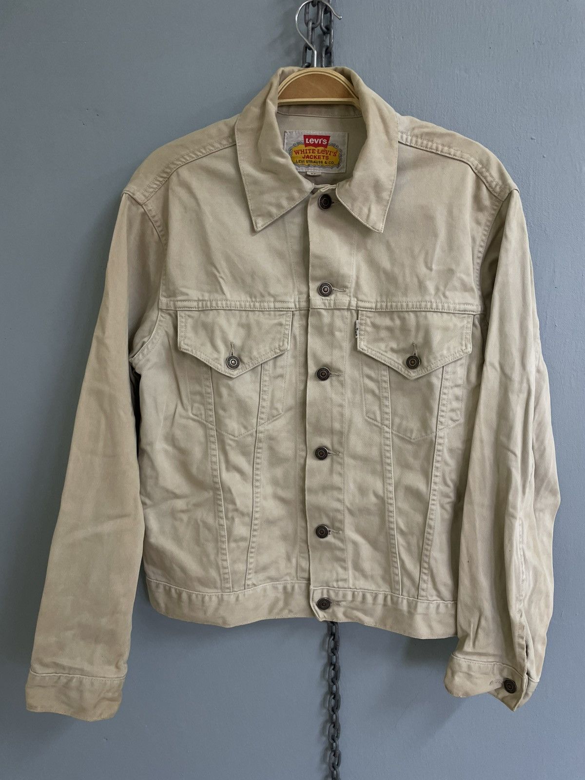 Levi's Vintage 90s White Levi’s Jackets tracker jacket Size US M / EU 48-50 / 2 - 3 Thumbnail