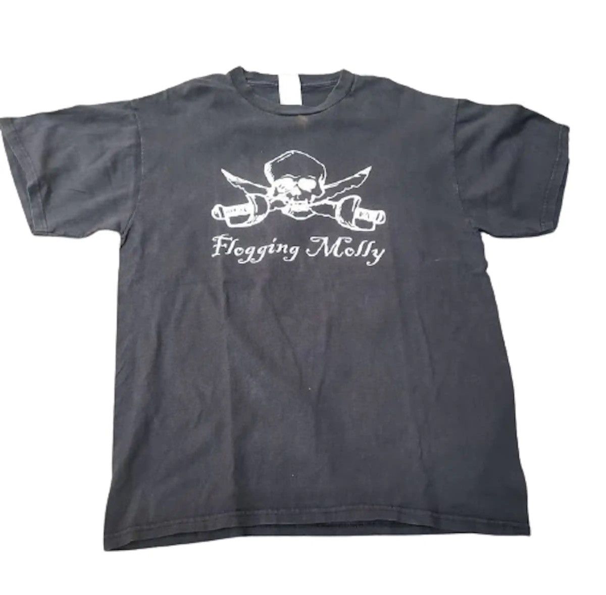 image of Band Tees x Rock Band Vintage Flogging Molly Punk Rock Band Tshirt in Faded Black (Size Large)