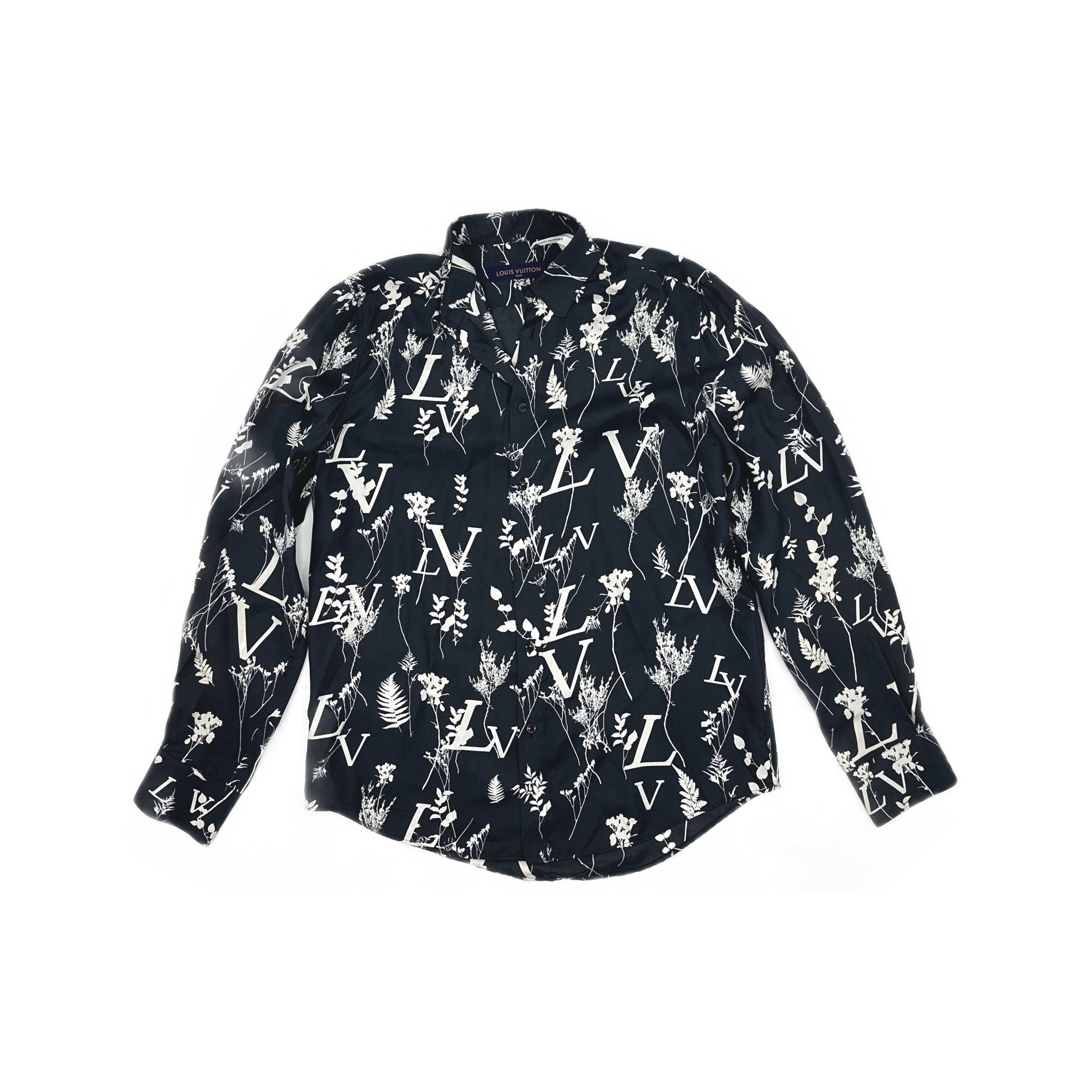 Louis Vuitton Louis Vuitton Leaf Monogram Print Silk Shirt L Size US L / EU 52-54 / 3 - 1 Thumbnail