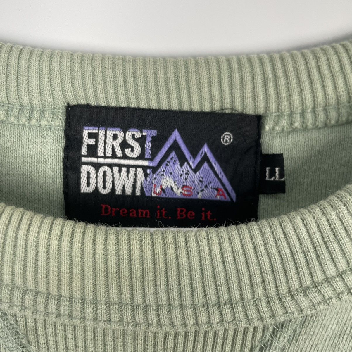 Designer × Vintage Vintage Hoodie/ sweater first down - green Size US M / EU 48-50 / 2 - 7 Thumbnail