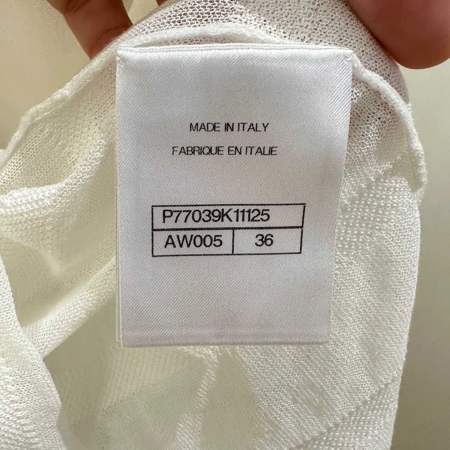 Chanel Chanel may276 24S Sheer Strip Logo Short Sleeve 36 Size XS / US 0-2 / IT 36-38 - 4 Thumbnail