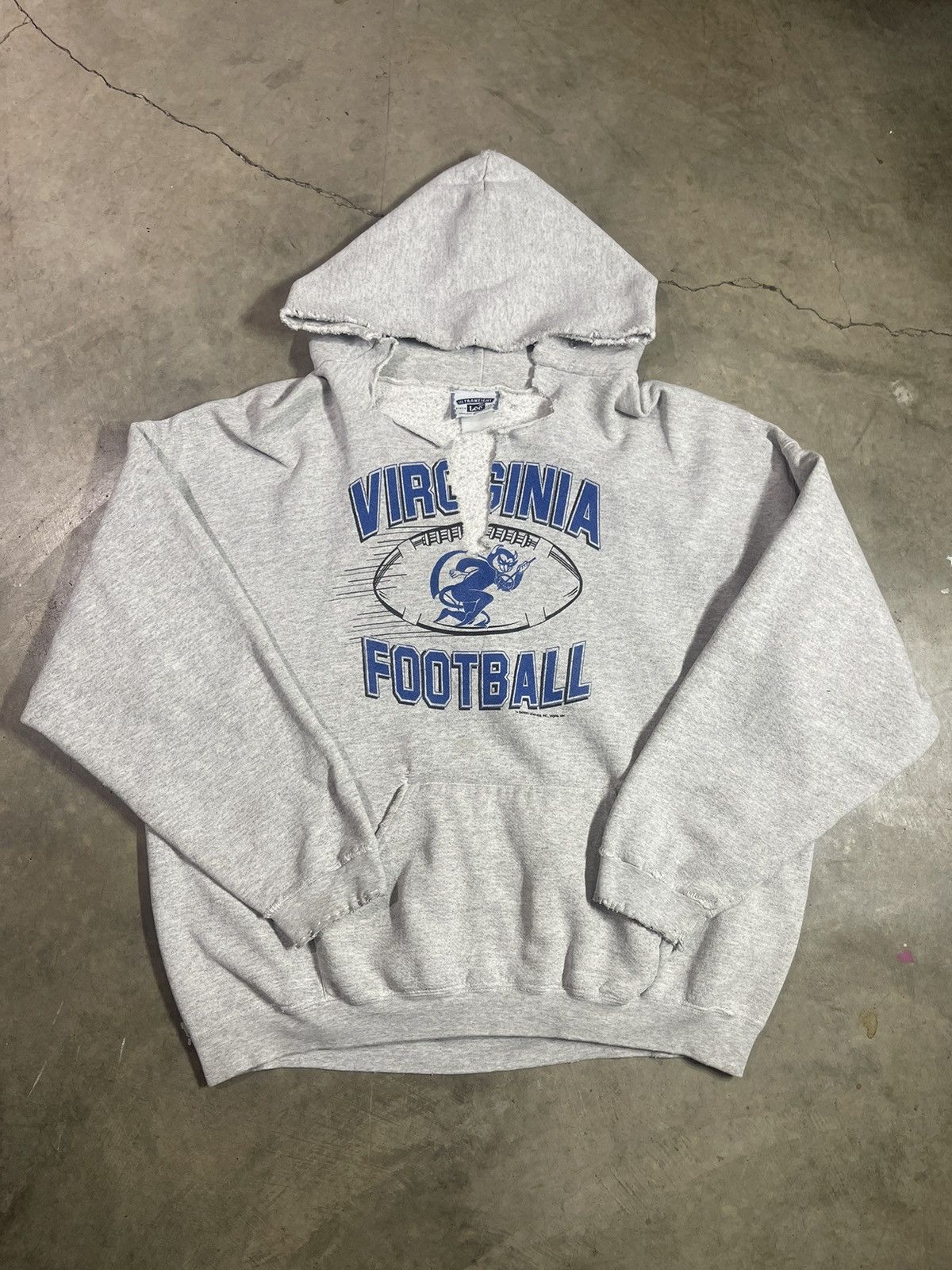 Handmade Handpainted Åbstract Wave Hoodie Size US XL / EU 56 / 4 - 2 Thumbnail