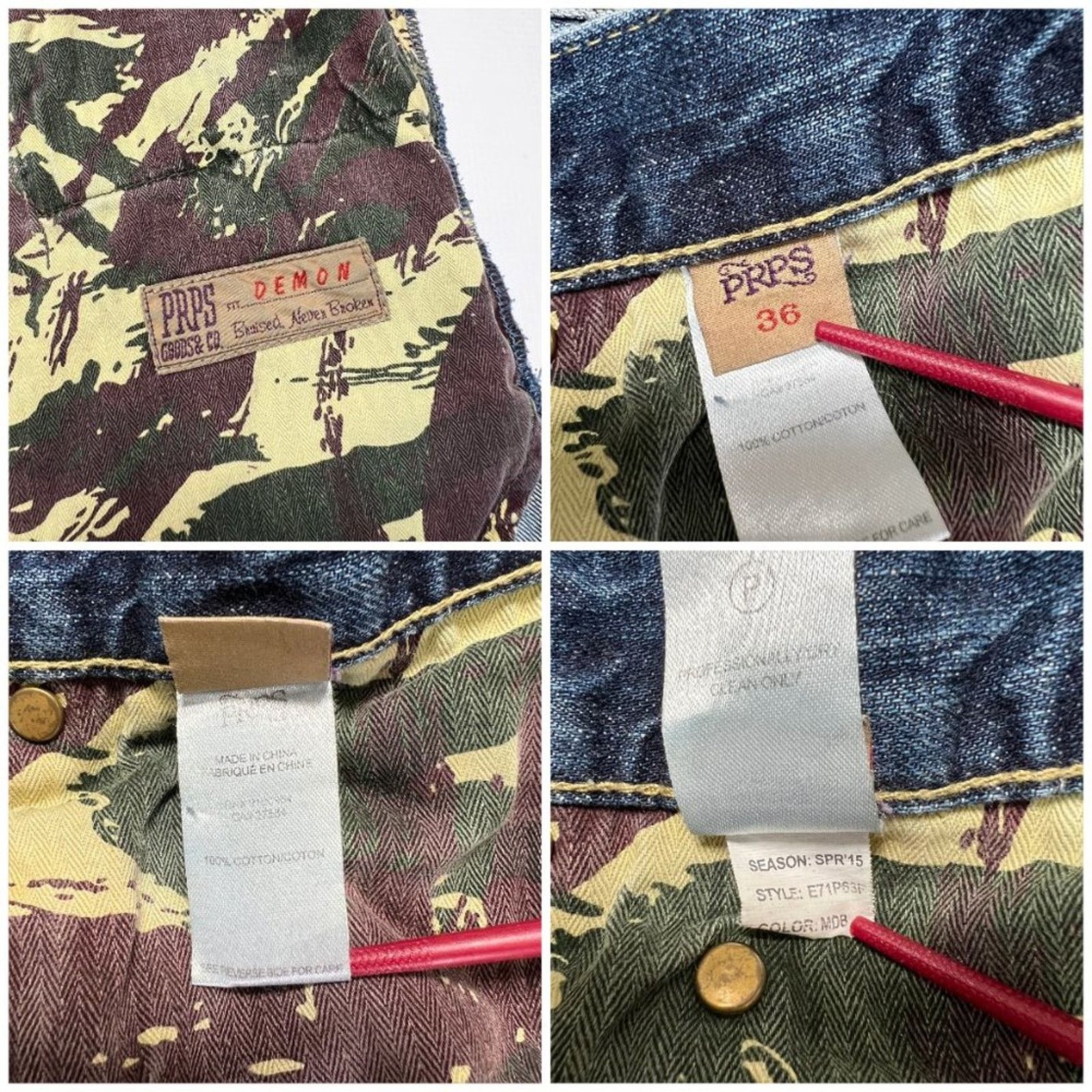 Prps PRPS Goods Demon Slim Jeans Size 36x34 Ripped Whiskered Size US 36 / EU 52 - 3 Thumbnail