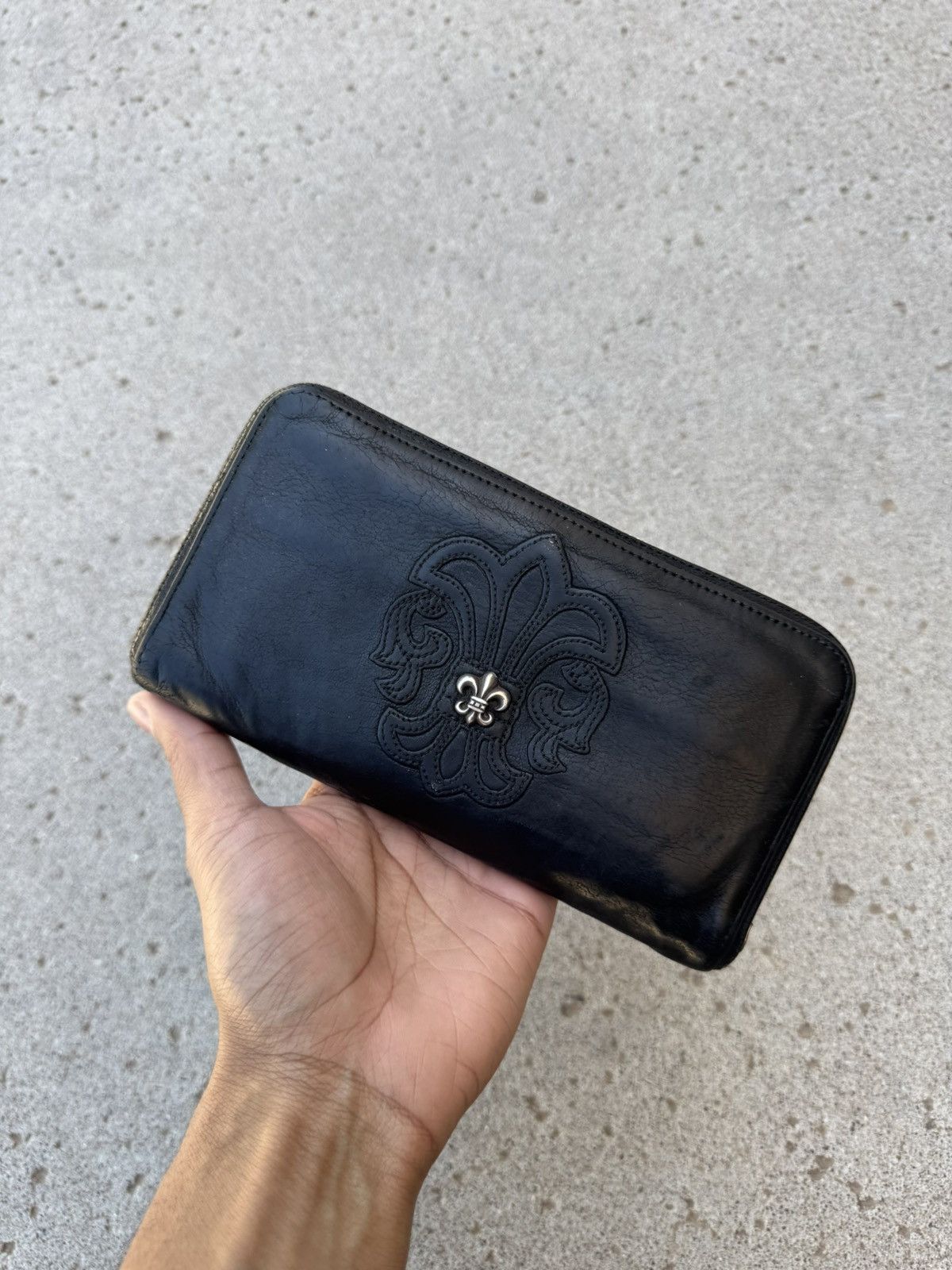 Pre-owned Chrome Hearts Fleur Wallet