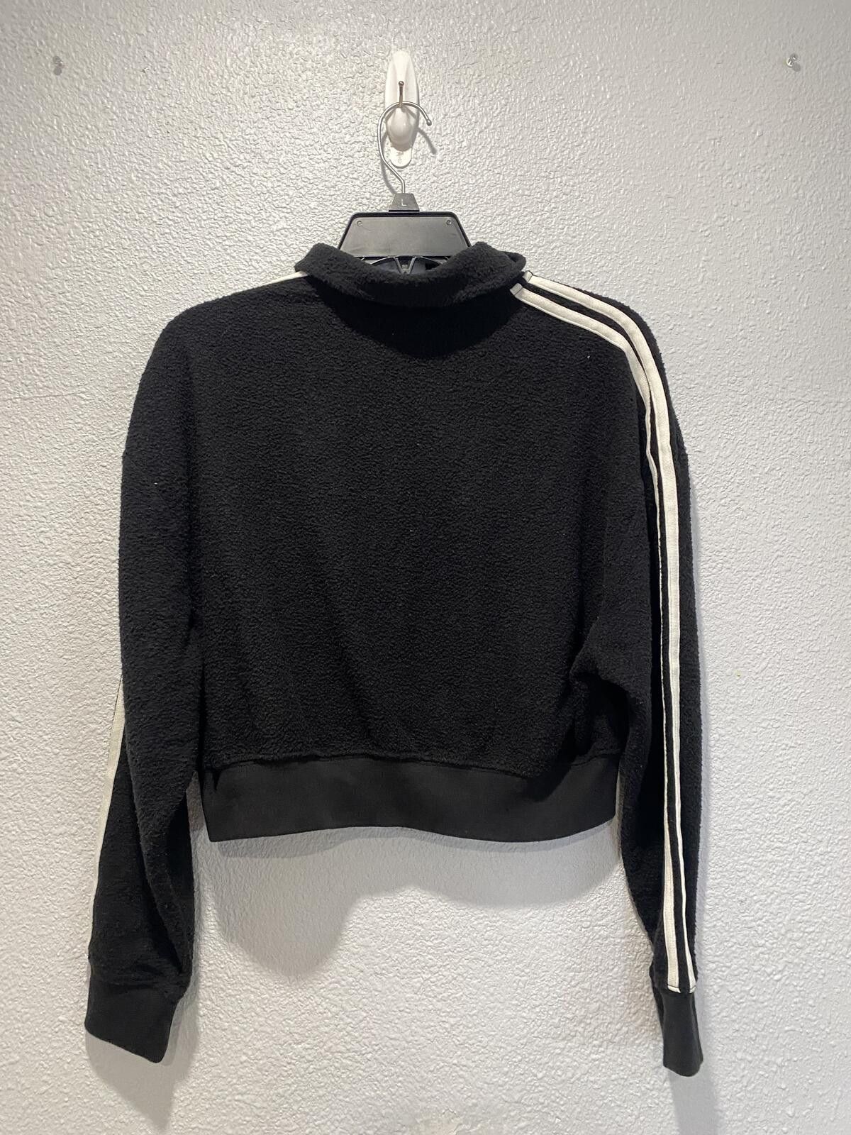 Other PINK Victoria's Secret Black Sherpa Cropped Pullover Sweatsh Size S / US 4 / IT 40 - 2 Thumbnail