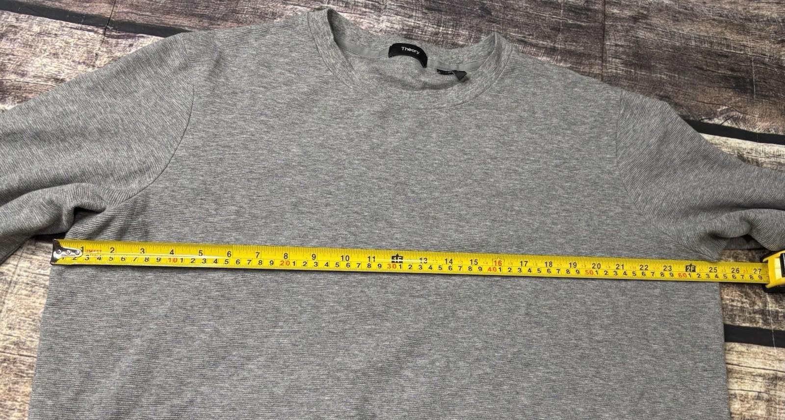 Theory Theory Sweater Mens 2XL Long Sleeve Cotton Stretch Gray Size US XXL / EU 58 / 5 - 10 Thumbnail