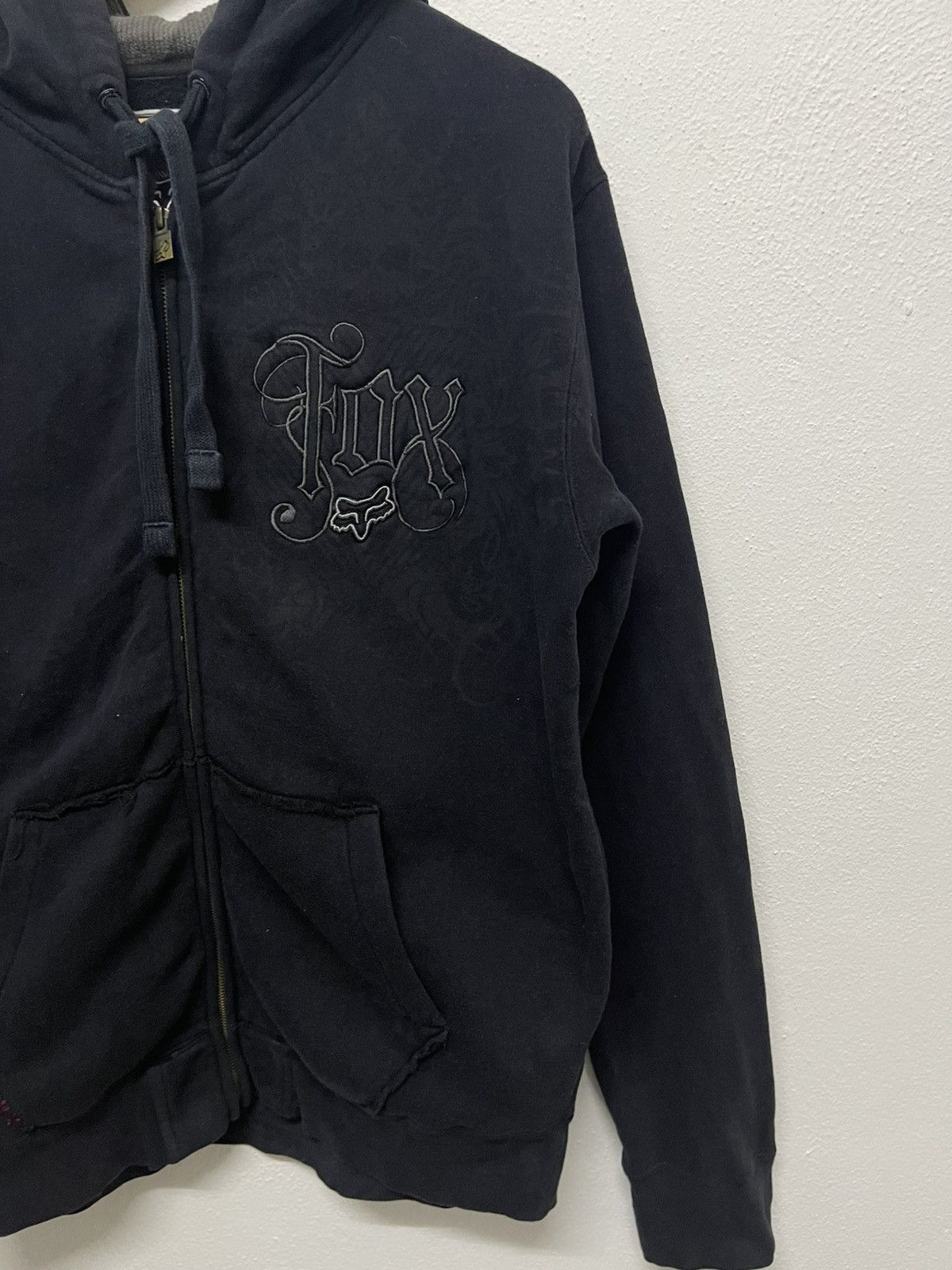 Fox Racing × Vintage Y2K FOX RACING AFFLICTION STYLE HOODIE ZIPPER RARE DESIGN Size US M / EU 48-50 / 2 - 3 Thumbnail