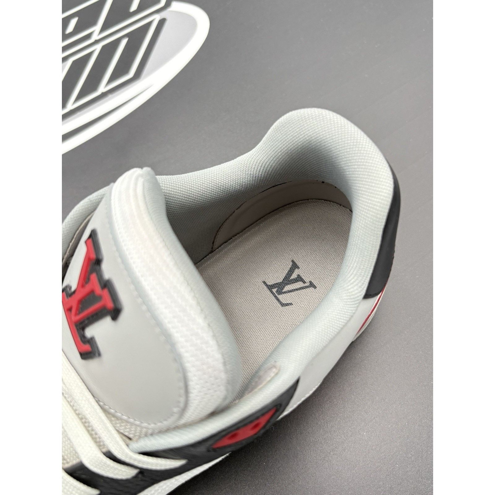 Louis Vuitton Louis Vuitton Trainer Strap ' Red Grey Black ' | CLEAN! Size US 11 / EU 44 - 6 Thumbnail