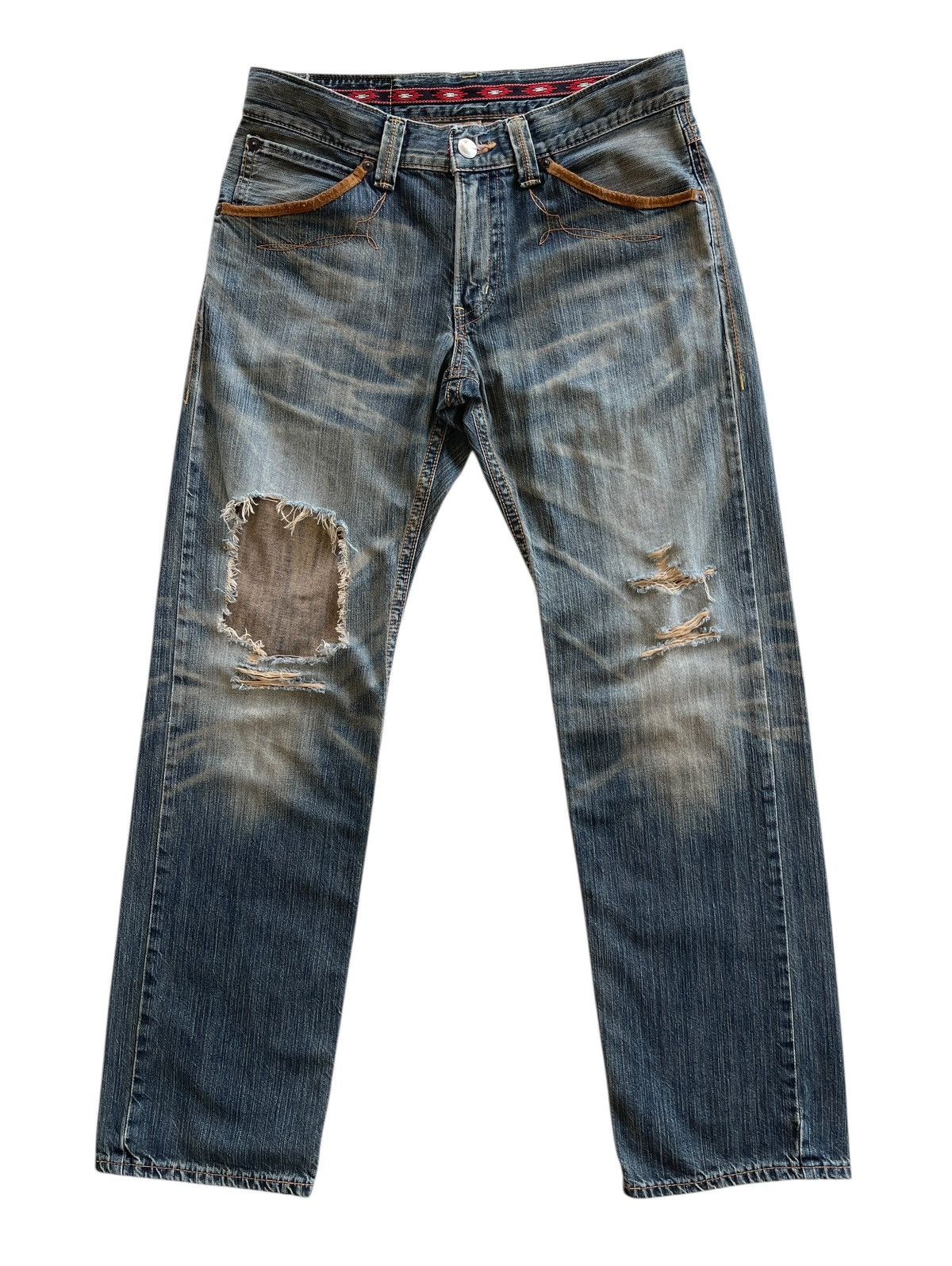 Vintage Vintage Edwin Distressed Denim Size US 33 - 1 Thumbnail