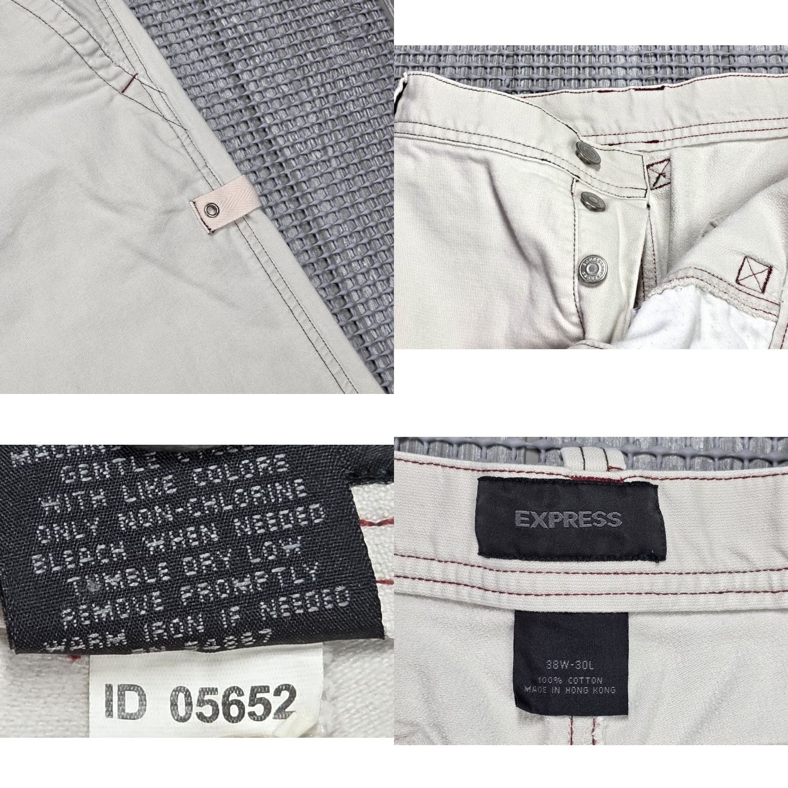 Express VINTAGE Express 38x30 Tan Canvas Cargo Pants Wide-Leg 90s Mens JNCO Express Baggy Carpentry style Cargo Pocket Cotton 38 in Inseam 30 in Size US 38 / EU 54 - 8 Thumbnail