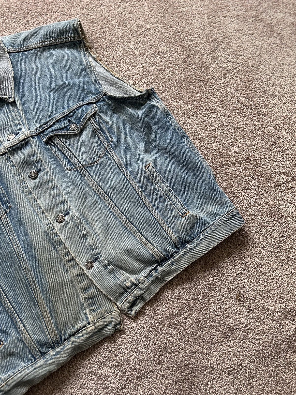 Japanese Brand × Vintage Vintage Denim Jean Jacket Vest Size US XL / EU 56 / 4 - 3 Thumbnail