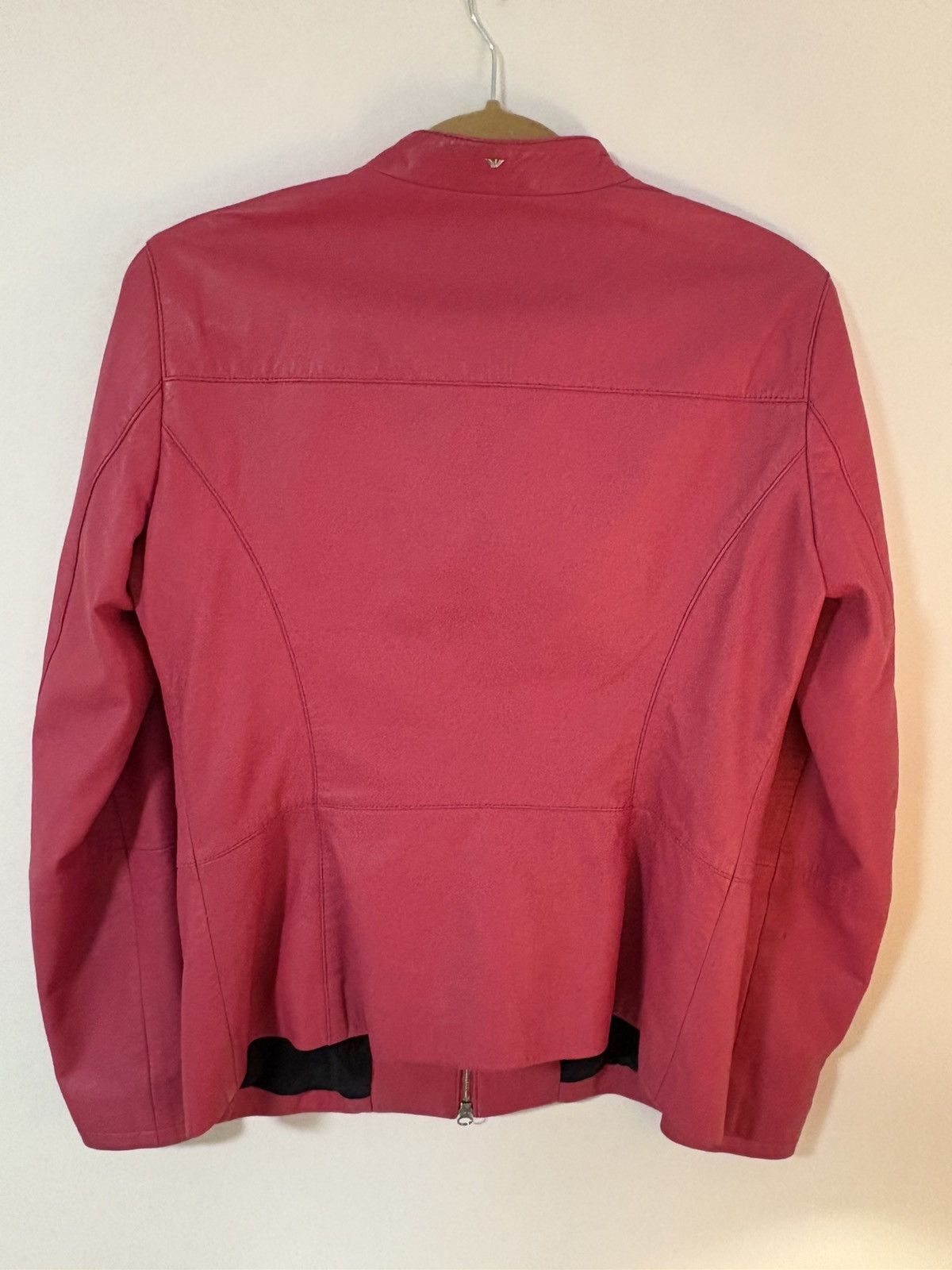 Armani Vintage Armani pink leather jacket Size XL / US 12-14 / IT 48-50 - 5 Thumbnail