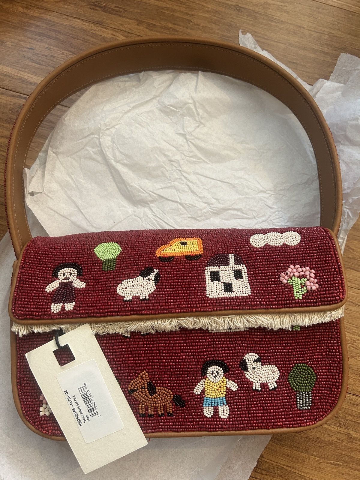 Staud Staud TOMMY Beaded Bag Folk Town Original Price $325 Size ONE SIZE - 2 Thumbnail