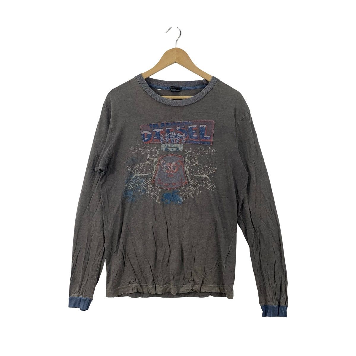 Diesel Vintage Diesel Long Sleeve T-Shirt Crown Crest Graphic Size US M / EU 48-50 / 2 - 1 Thumbnail