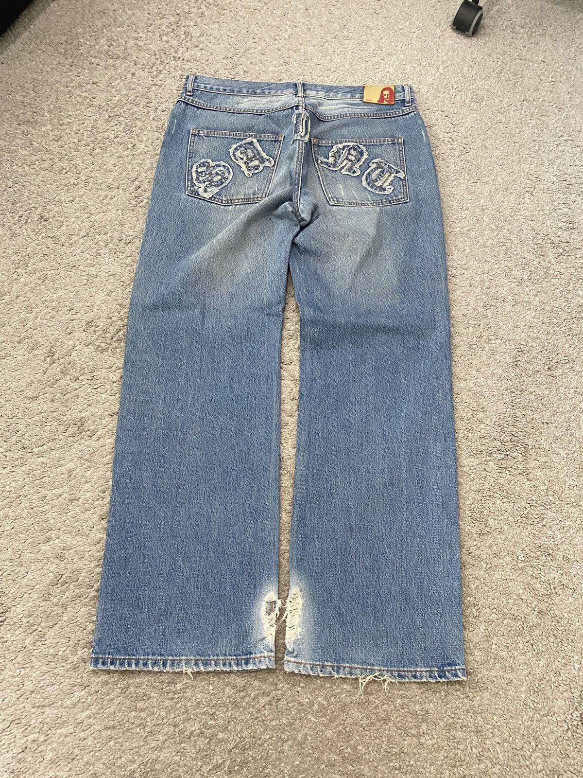 Allsaints × Vintage AllSaints Denim Jeans 36/32 opium Jesus pants flared y2k Size US 36 / EU 52 - 1 Thumbnail