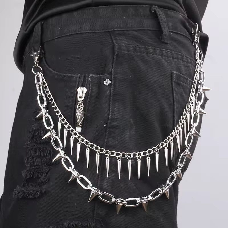 Jewelry Layered Punk Chain On The Jeans Pants Size ONE SIZE - 1 Thumbnail