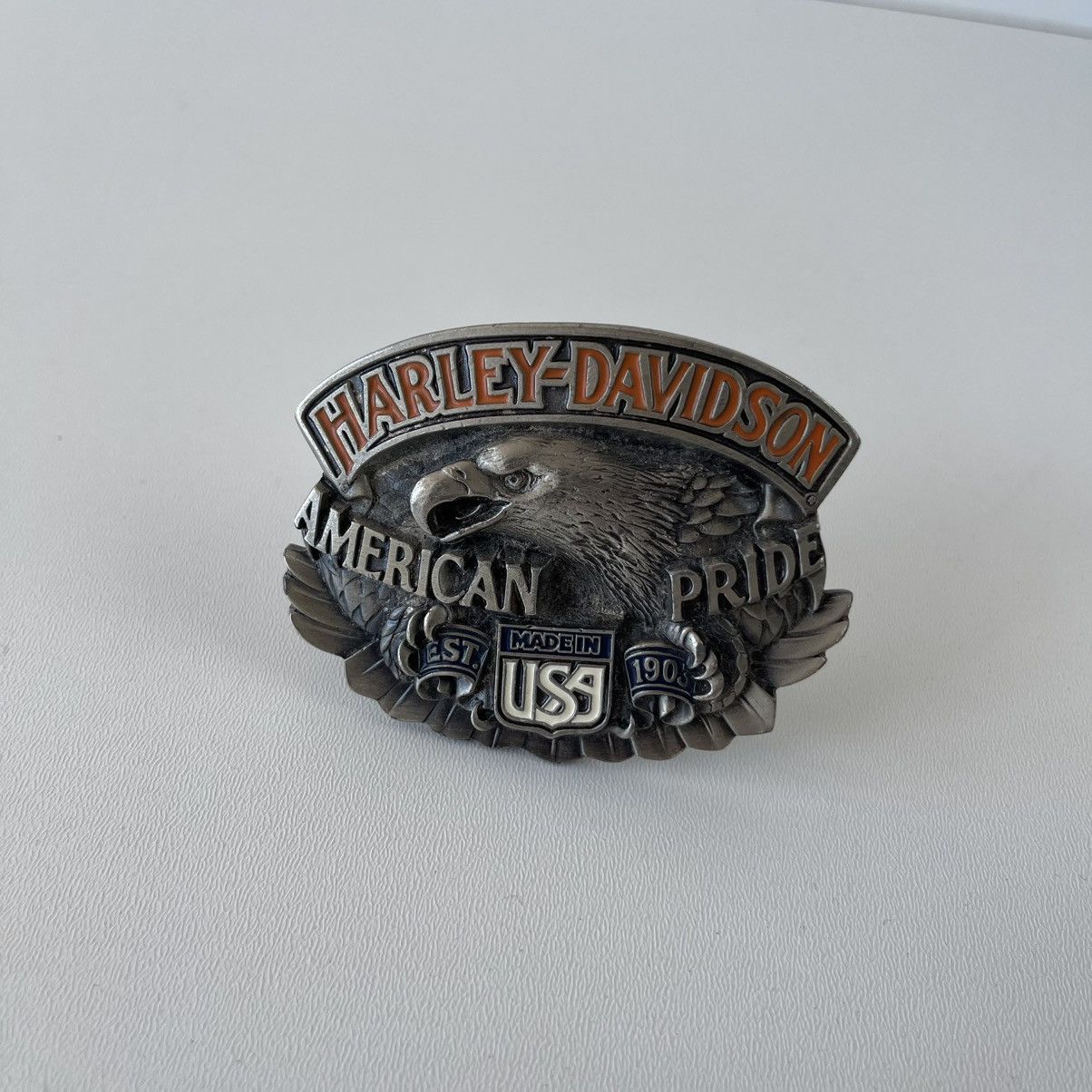 Harley Davidson Harley Davidson 1992 American Pride Baron H417 Vintage Belt Size ONE SIZE - 2 Thumbnail