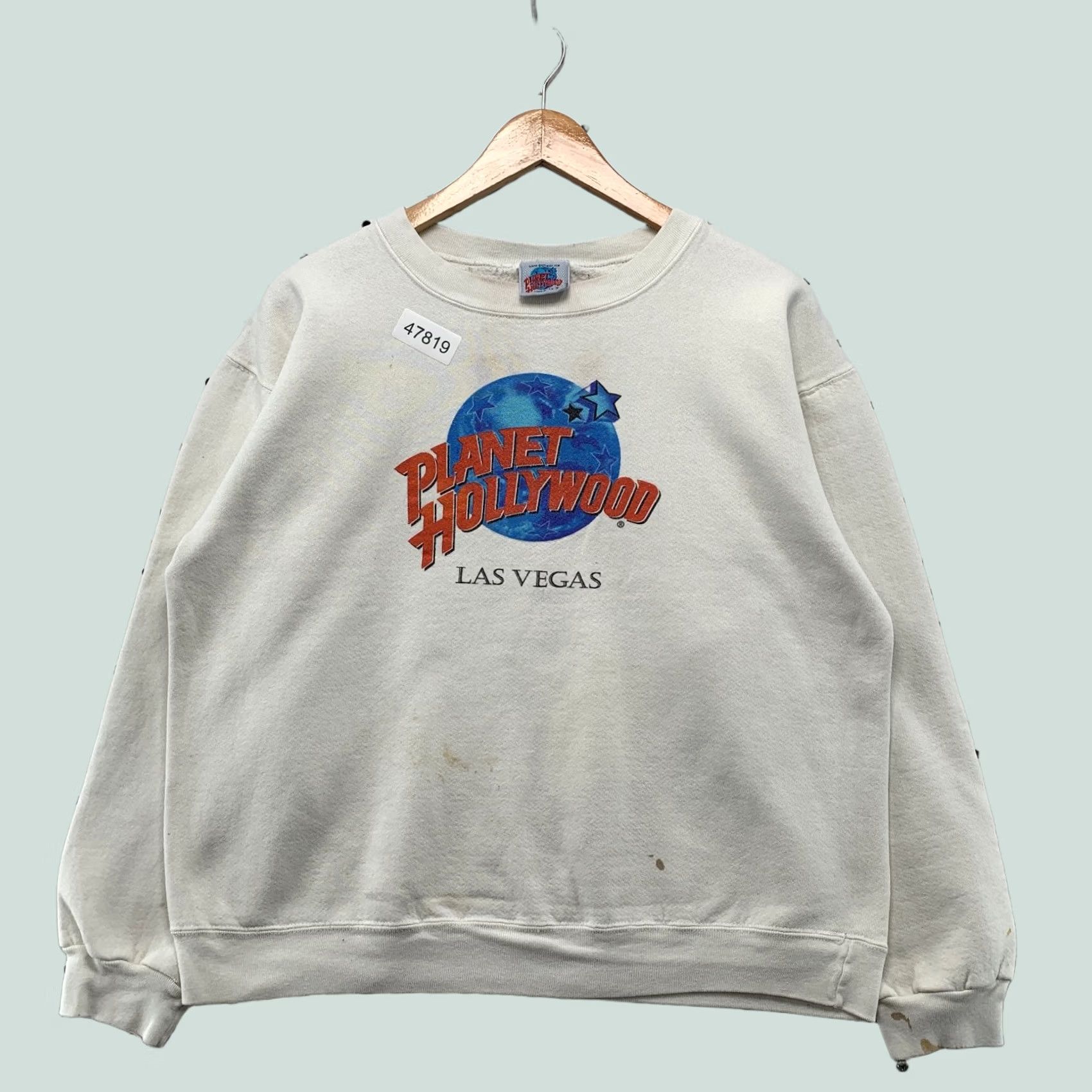 Planet Hollywood VINTAGE Planet Hollywood Sweatshirt Mens L White Las Vegas Crewneck USA Size US L / EU 52-54 / 3 - 1 Thumbnail