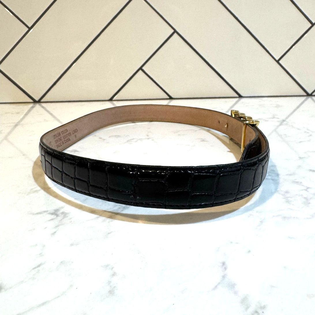 Other Vintage 90s Aimee Lynn BeIt Italian Croco Leather Size M Size ONE SIZE - 6 Thumbnail