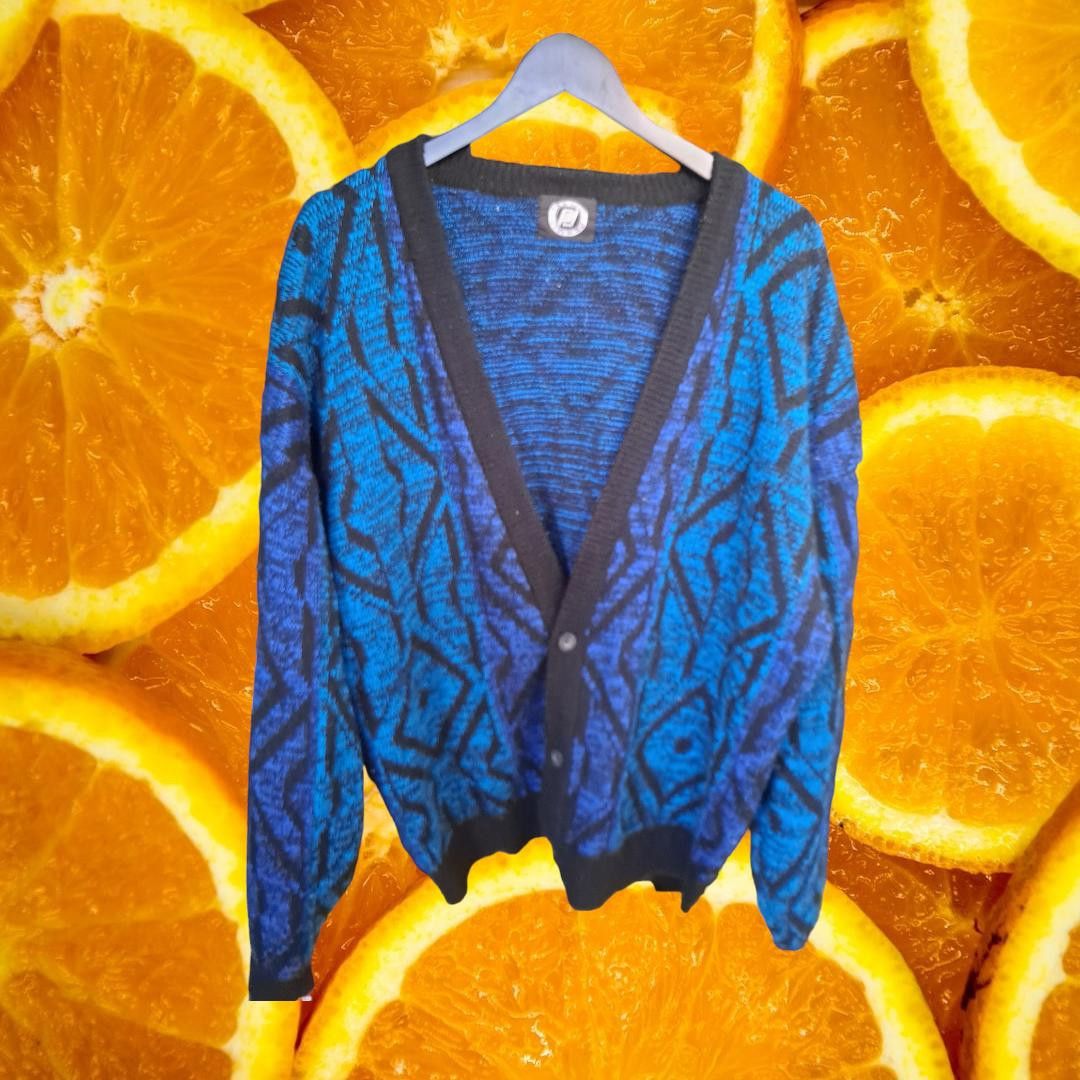 Other Permit Two Tone Blue and Black Cardigan Sweater Size US XL / EU 56 / 4 - 1 Thumbnail