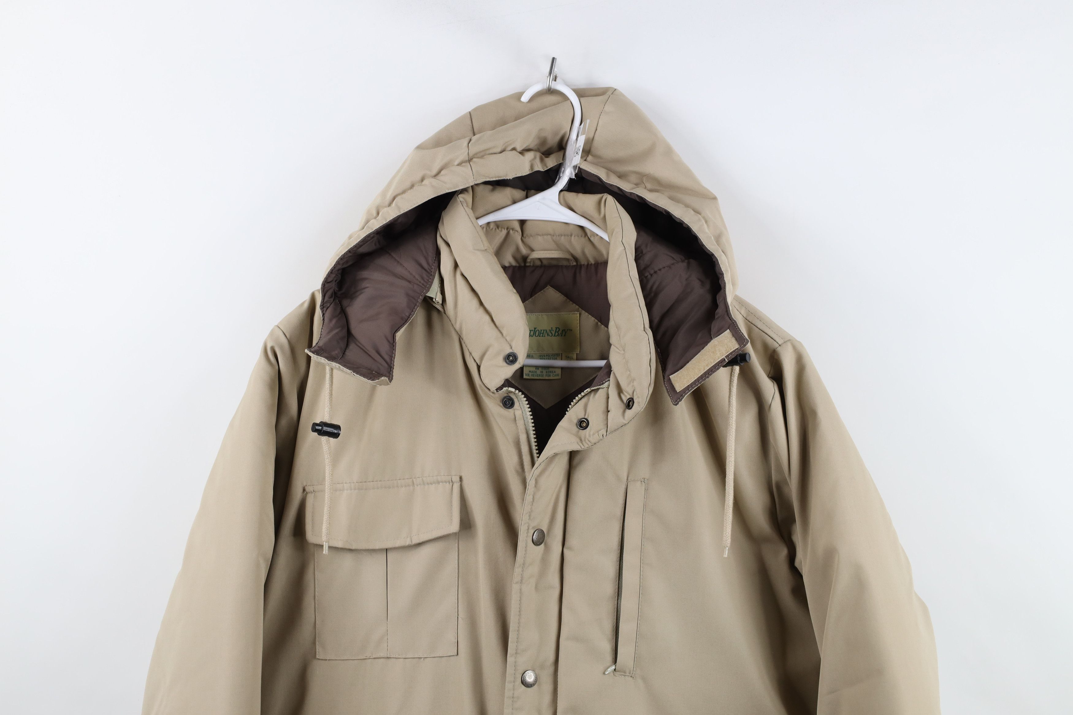 Vintage Vintage 70s 80s Streetwear Hooded Puffer Parka Jacket Beige Size US M / EU 48-50 / 2 - 2 Thumbnail