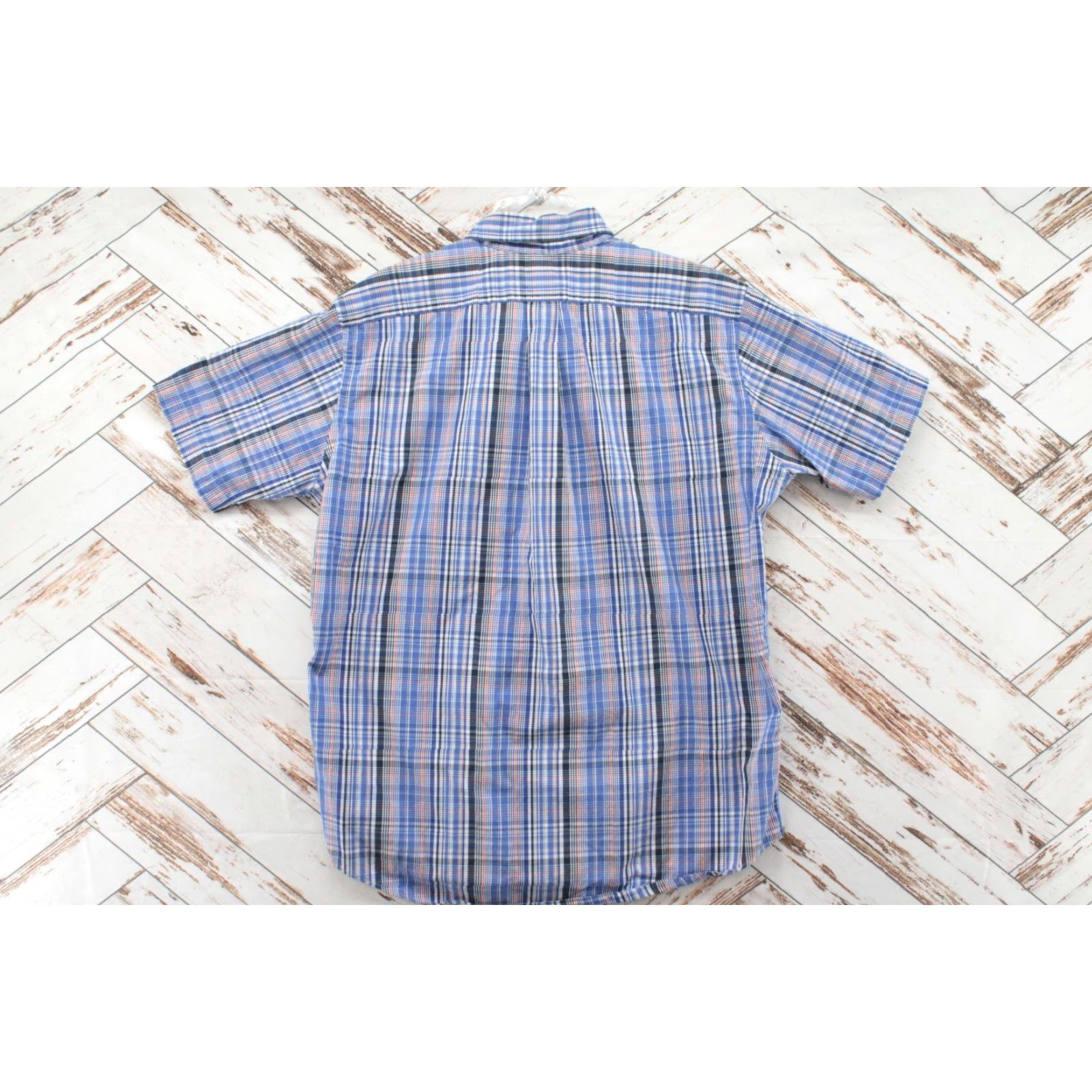 Polo Ralph Lauren VINTAGE Polo Ralph Lauren Shirt Mens L Blue Custom Fit Plaid Shortsleeve Button-Up Size US L / EU 52-54 / 3 - 3 Thumbnail