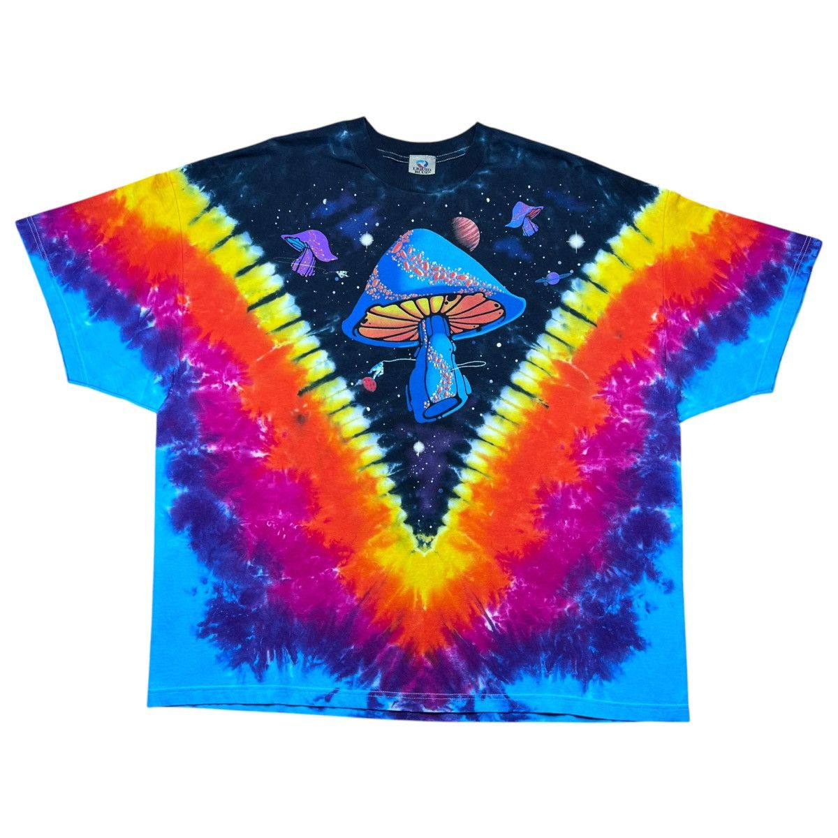Liquid Blue Vintage 2000s Space Mushroom Psychedelic Liquid Blue T-Shirt Size US XXL / EU 58 / 5 - 1 Thumbnail
