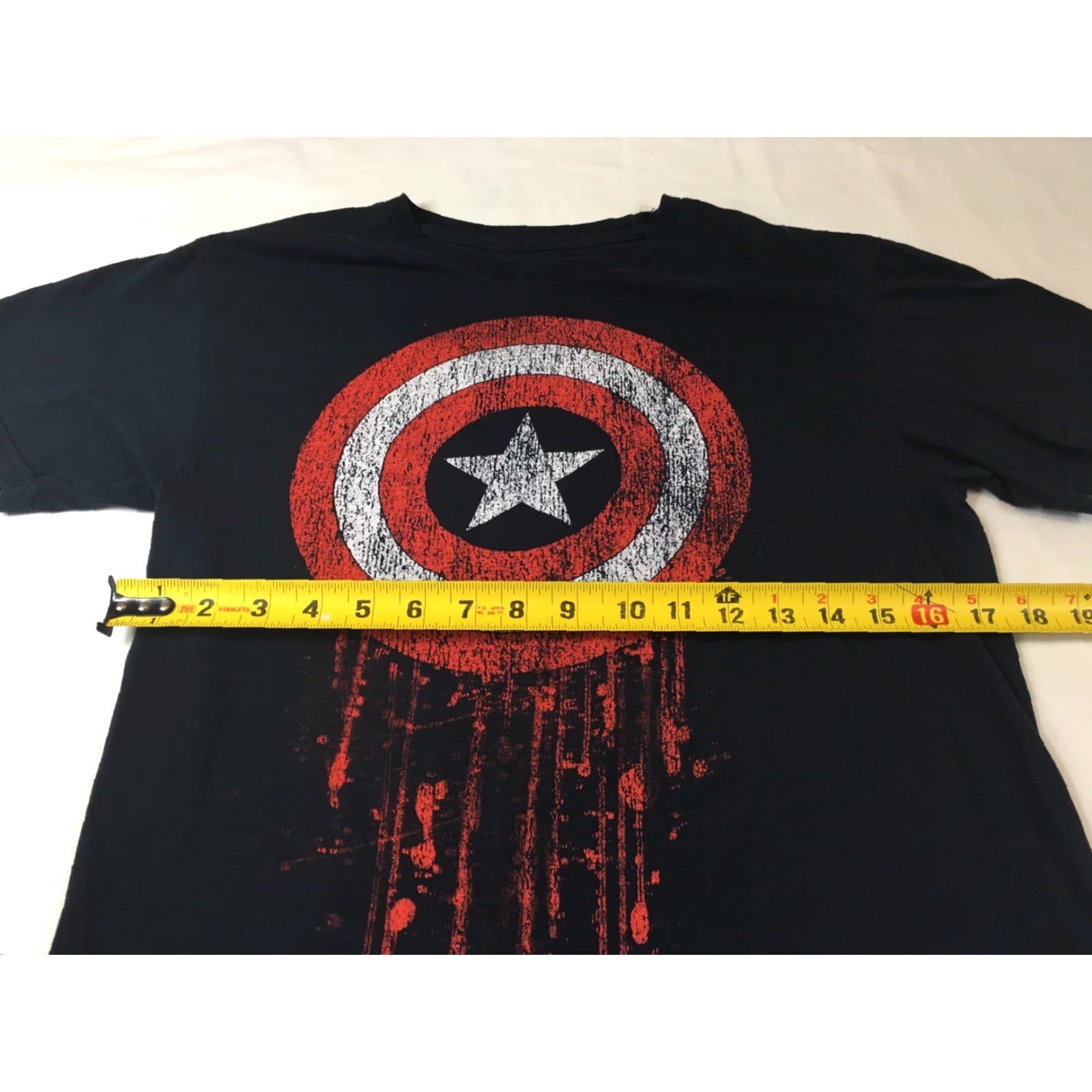 Vintage Captain America Shield T Shirt Sz S Marvel - Black Tee - Dripping Logo - EUC - Men - Graphic Tee - Short Sleeve - Size S - Cap America - Marvel USA Size US S / EU 44-46 / 1 - 5 Thumbnail