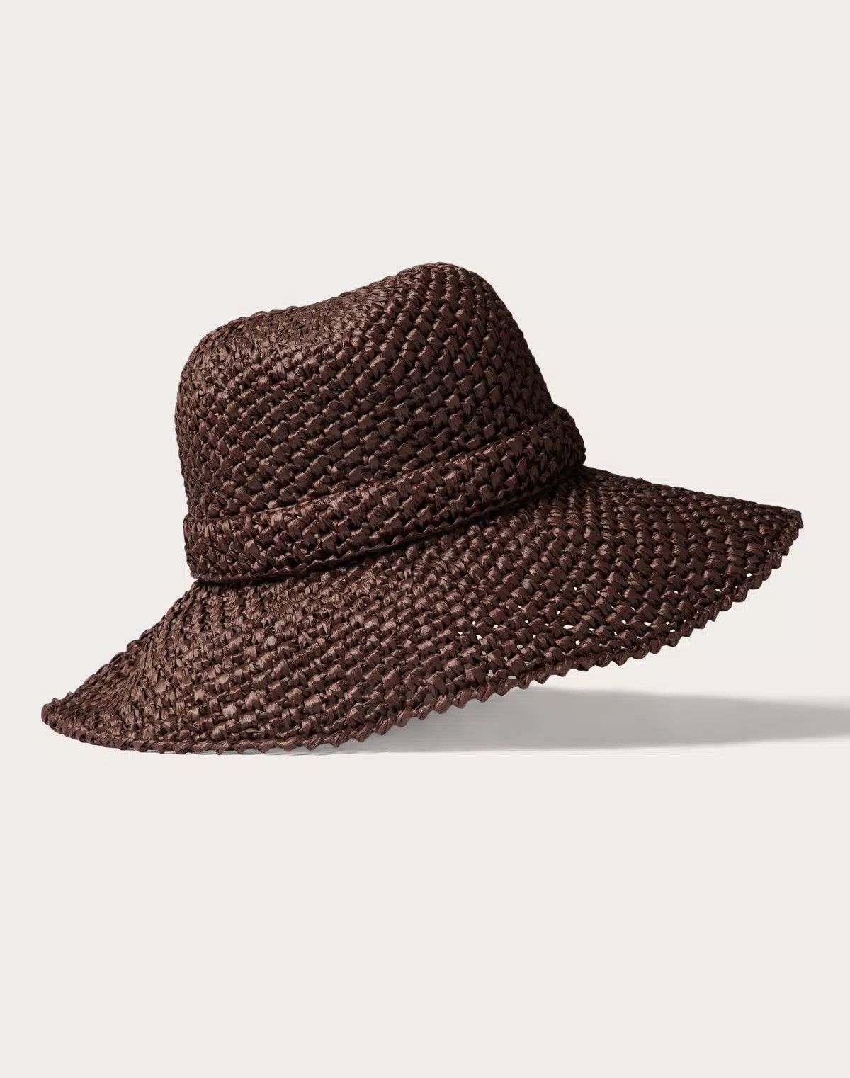 Valentino oc11z0725 Size:57/Fedora Hat In Raffia Handmade in Brown Size ONE SIZE - 3 Thumbnail