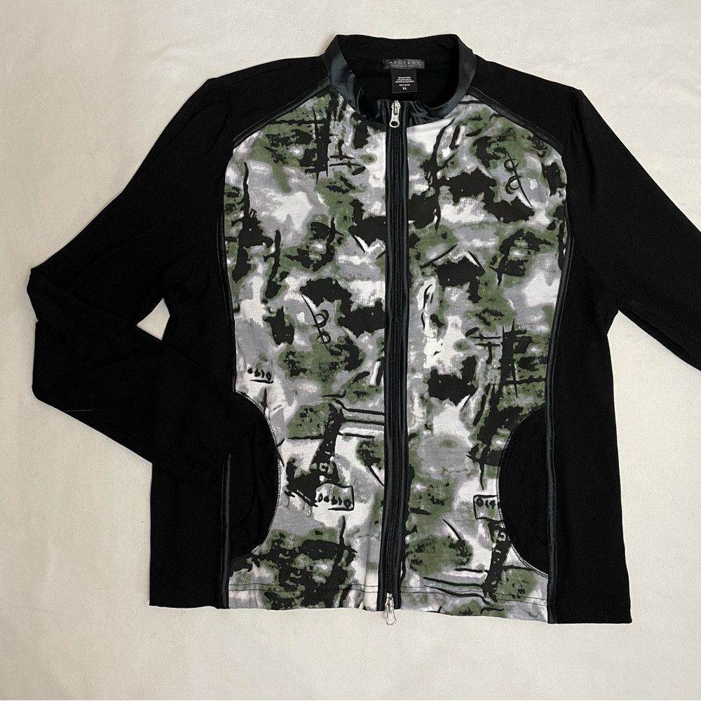 Other Mystery New York Zip Rayon Jacket Size XL Size XL / US 12-14 / IT 48-50 - 6 Thumbnail