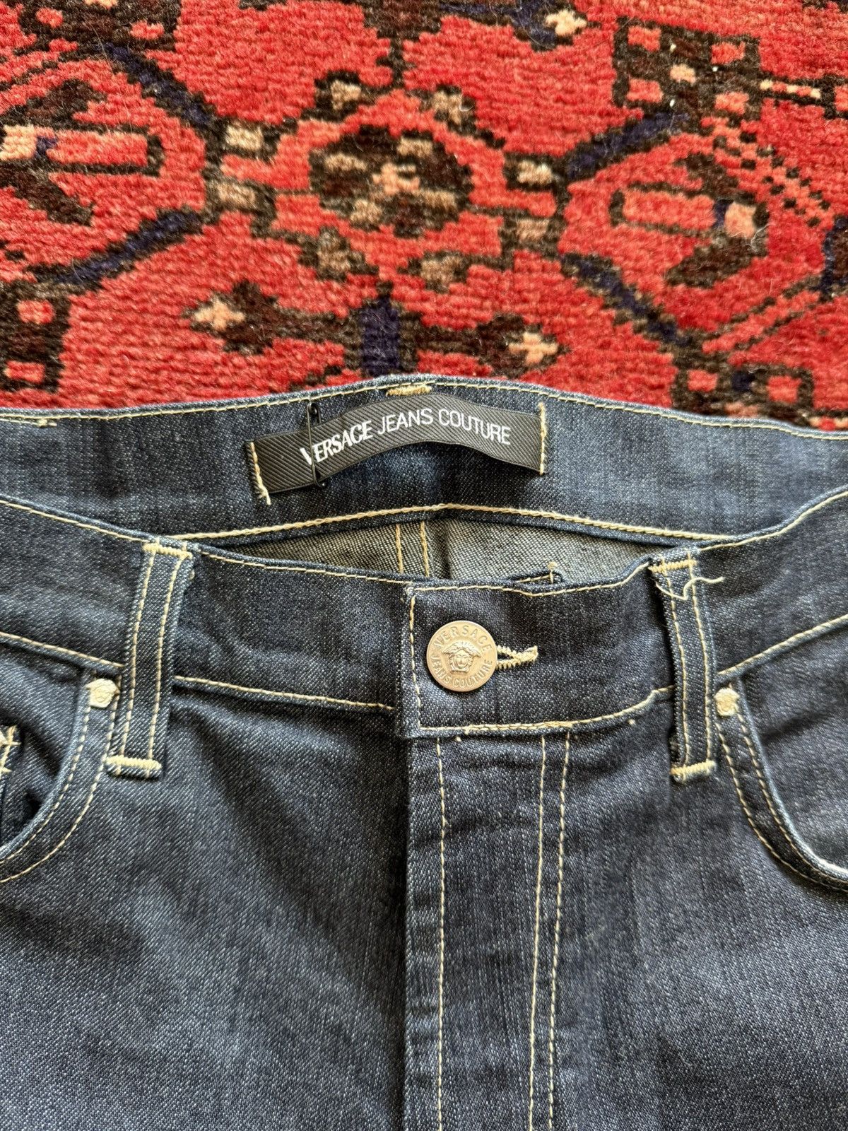 Versace Jeans Couture Versace Jean Couture Vintage Dark Blue Jeans size 32 Size US 32 / EU 48 - 3 Thumbnail
