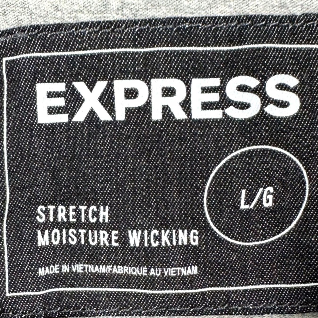 Express VINTAGE Express Polo Shirt Mens Large Gray Black Houndstooth Short Sleeve Stretch Rugby Size US L / EU 52-54 / 3 - 4 Thumbnail