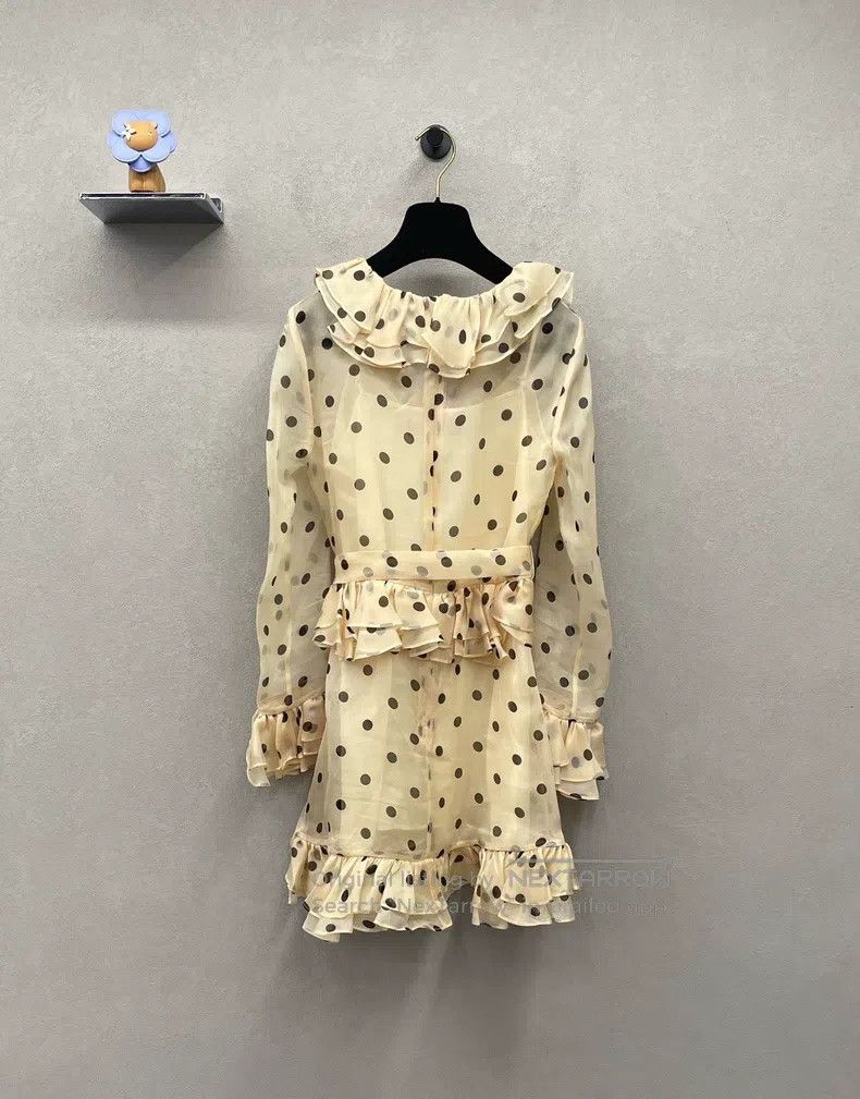 Valentino Valentino Light beige polka dot organza dress Size S / US 4 / IT 40 - 2 Thumbnail