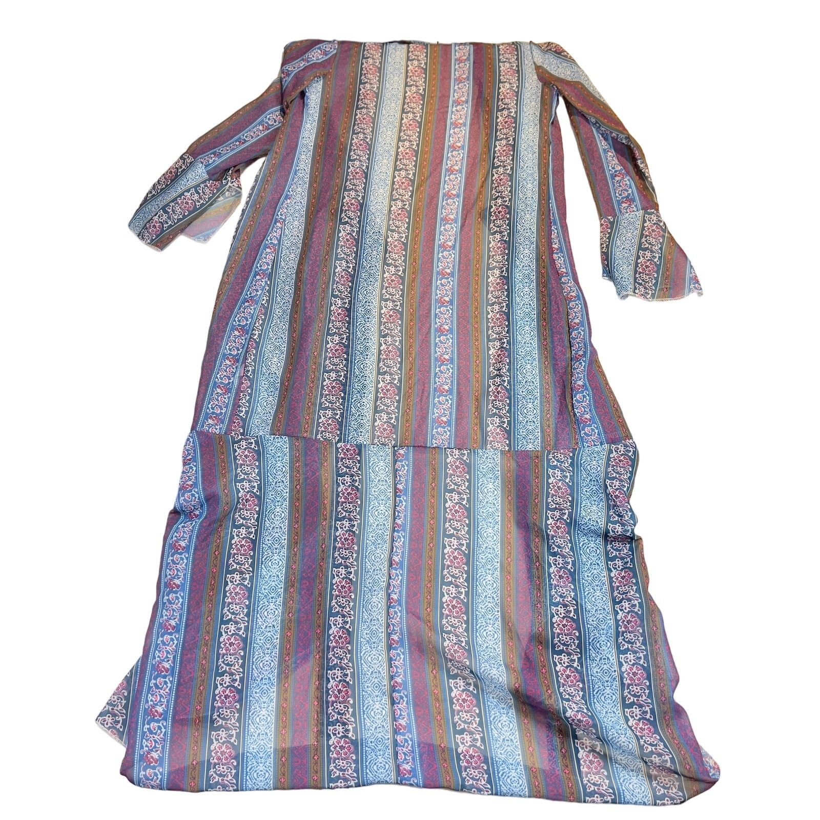 Other Beach Cover-Up Bohemian Boho Paisley Blue Purple Long Belts Size ONE SIZE - 3 Thumbnail