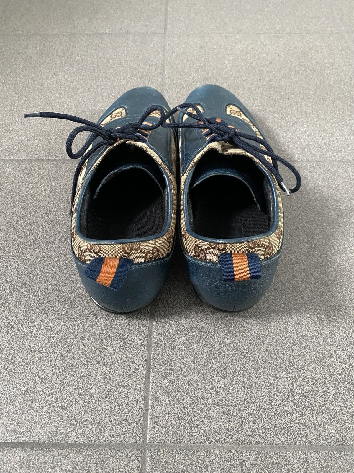 Gucci Vintage Gucci Low Top Sneakers Blue Leather Size US 8 / EU 41 - 4 Thumbnail