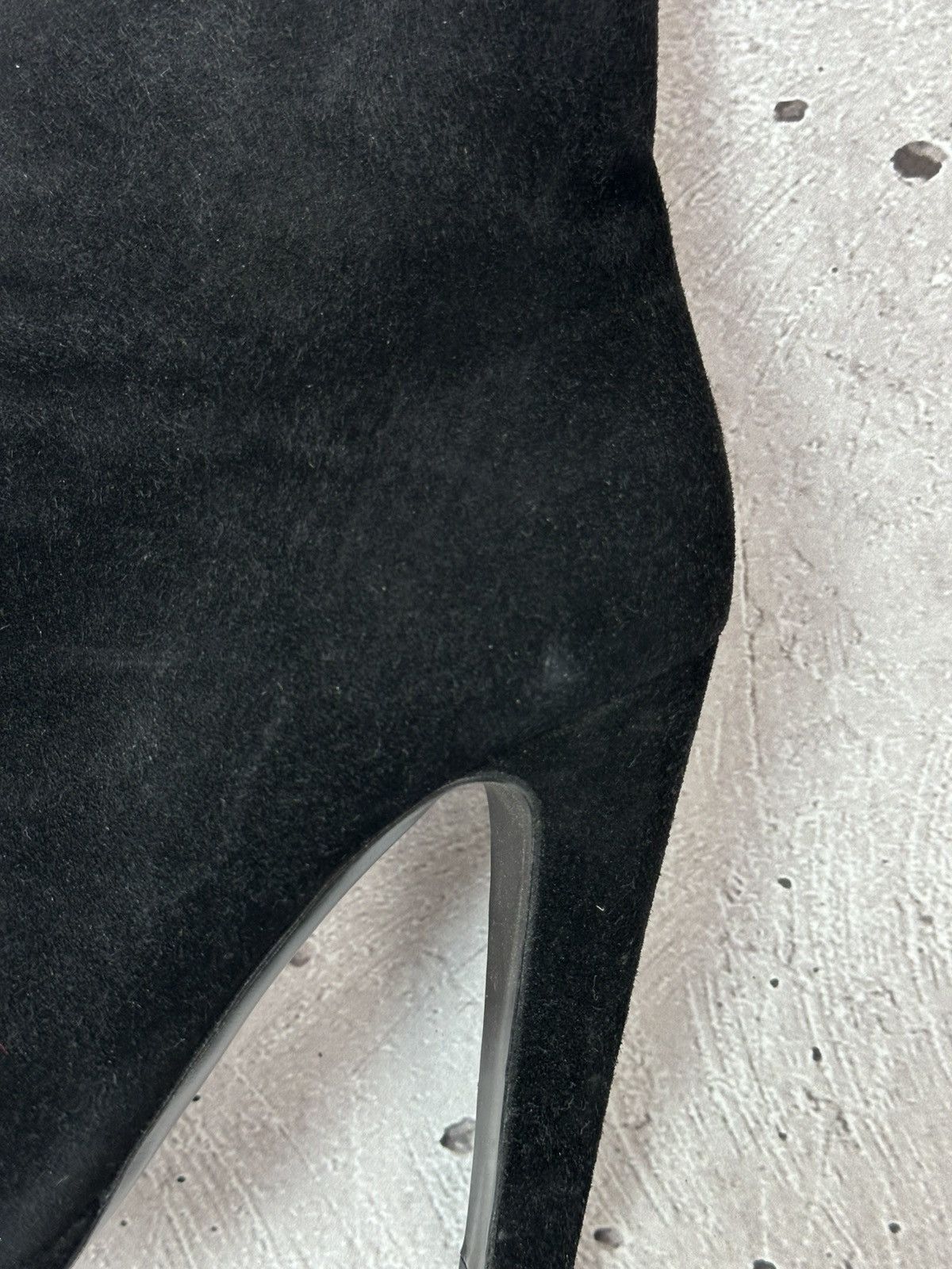 Prada Prada Black Suede High Heel Zip Made in Italy Ankle Booties Size US 7 / IT 37 - 10 Thumbnail