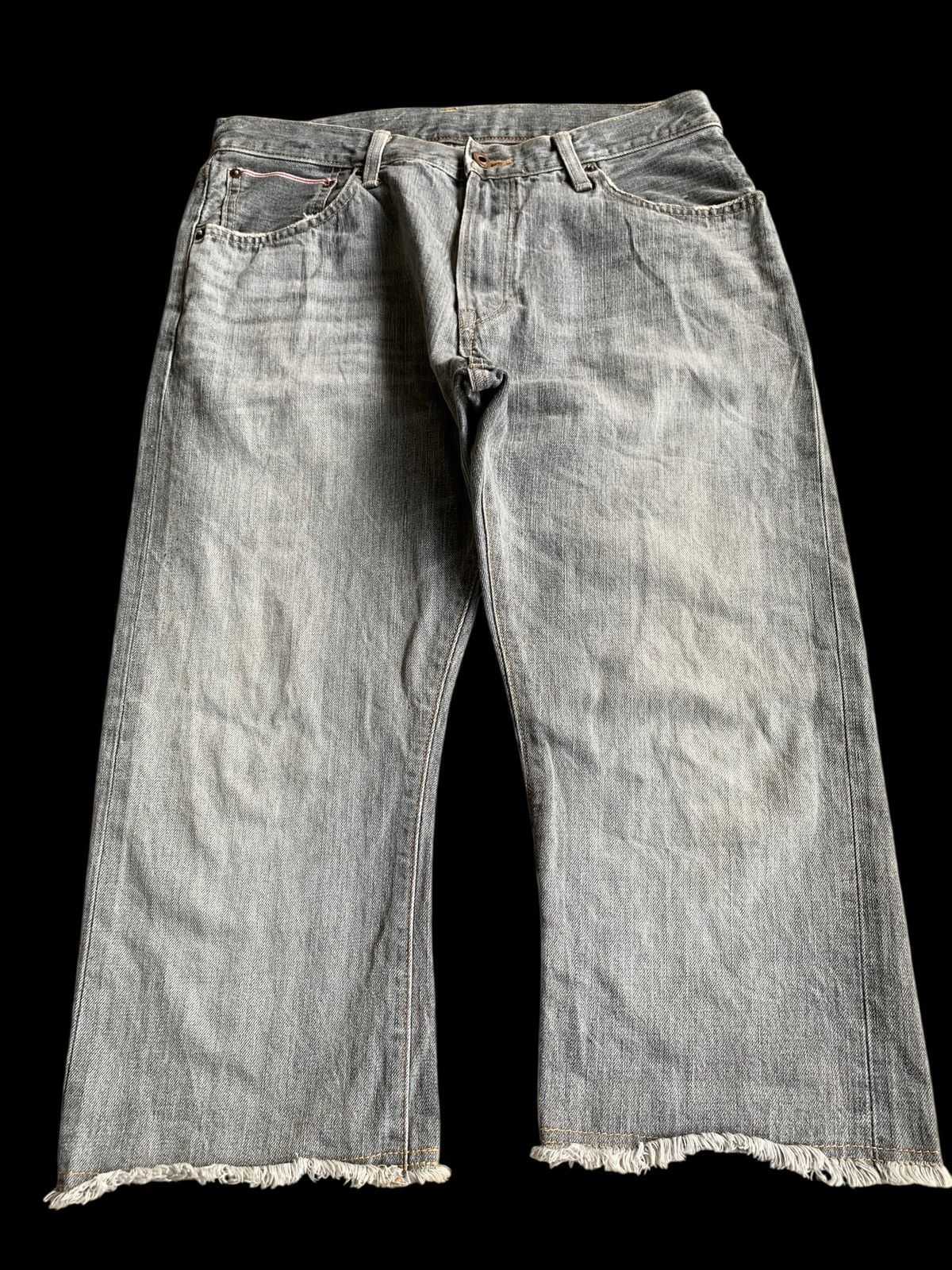 If Six Was Nine VINTAGE EDWIN 505S SELVEDGE FADED DISTRESSED SHORT DENIM Size US 32 / EU 48 - 2 Thumbnail