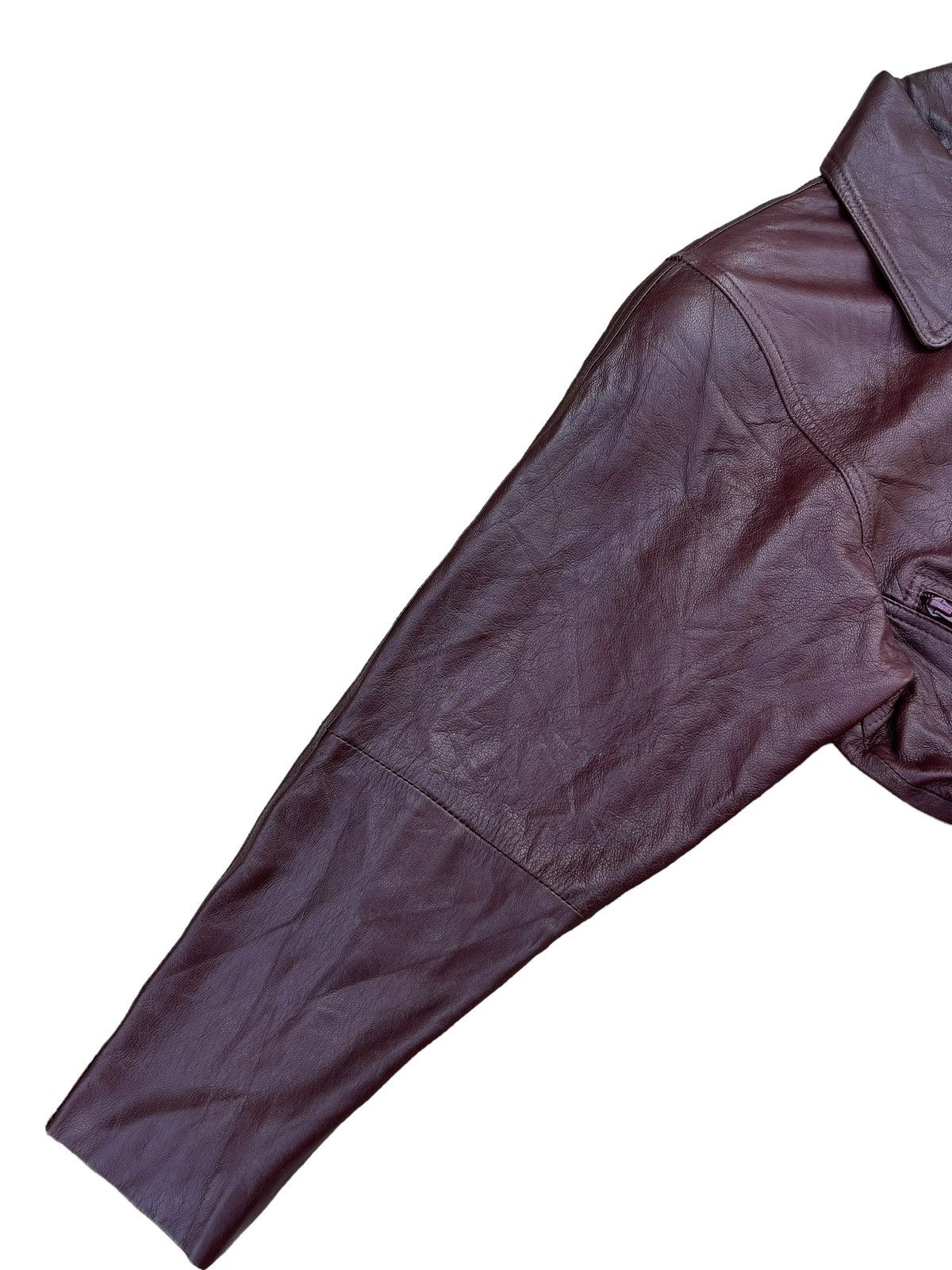 Vintage Vintage Unknown Fade Patina Leather Zipper Biker Dress Size XS / US 0-2 / IT 36-38 - 6 Thumbnail