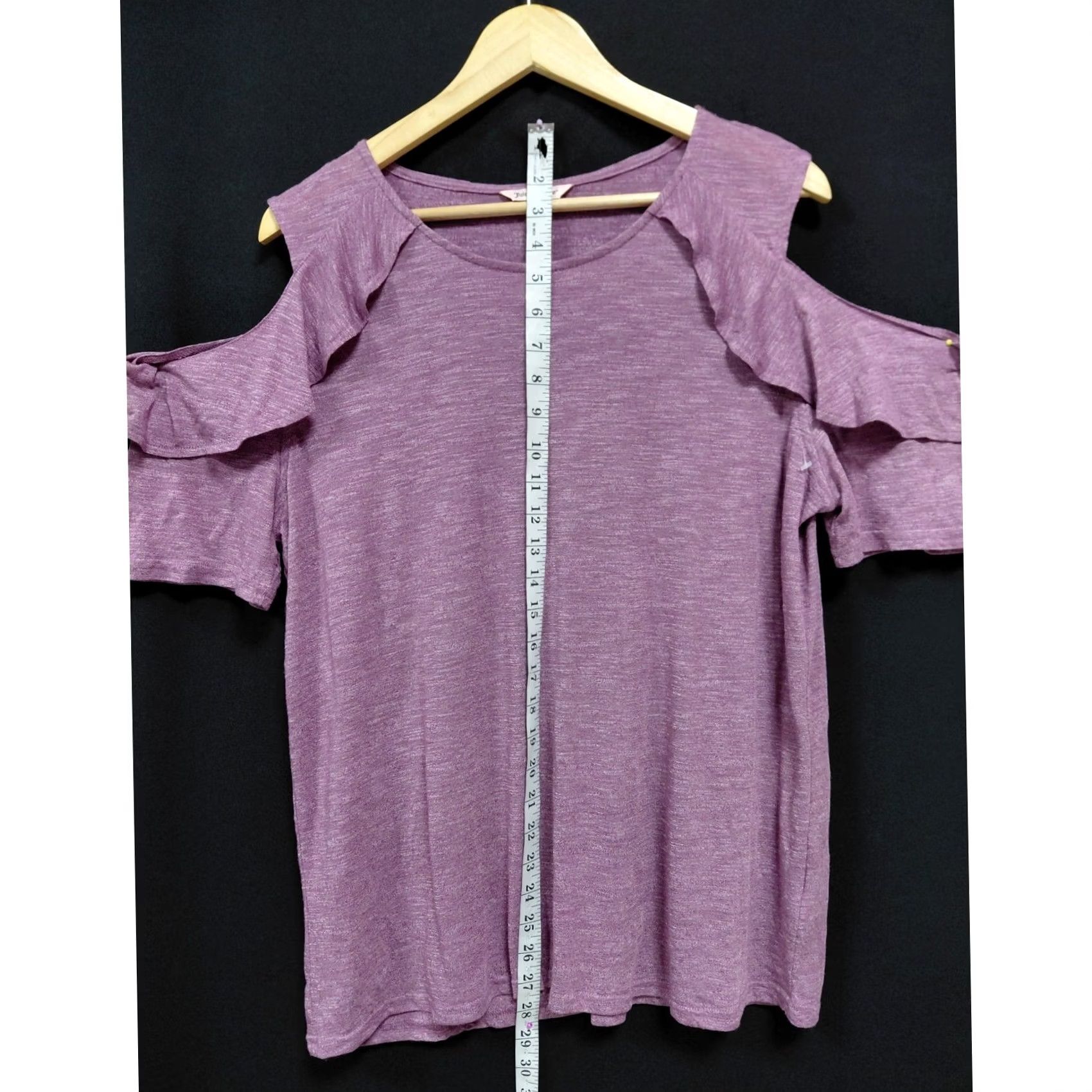 Juicy Couture Juicy Couture Purple Knit Solid Cold Shoulder Short Sleeve Top Women Size XL Size XL / US 12-14 / IT 48-50 - 5 Thumbnail