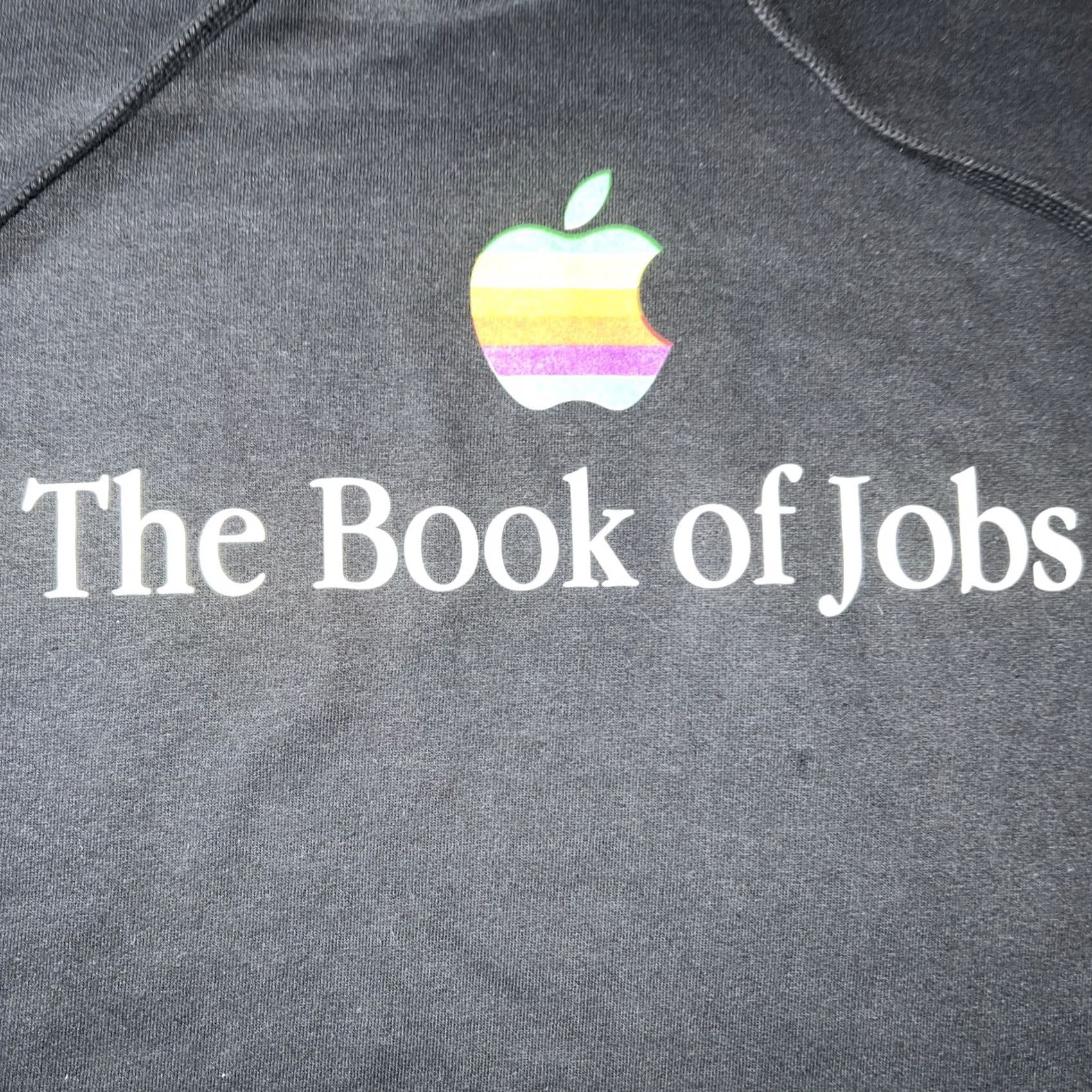 Vintage VINTAGE Independent Trading Company Hoodie 2XL Black Apple Logo The Book Of Jobs Parody Pullover Sweatshirt Unisex Adults Mens Womens Size US XXL / EU 58 / 5 - 2 Thumbnail