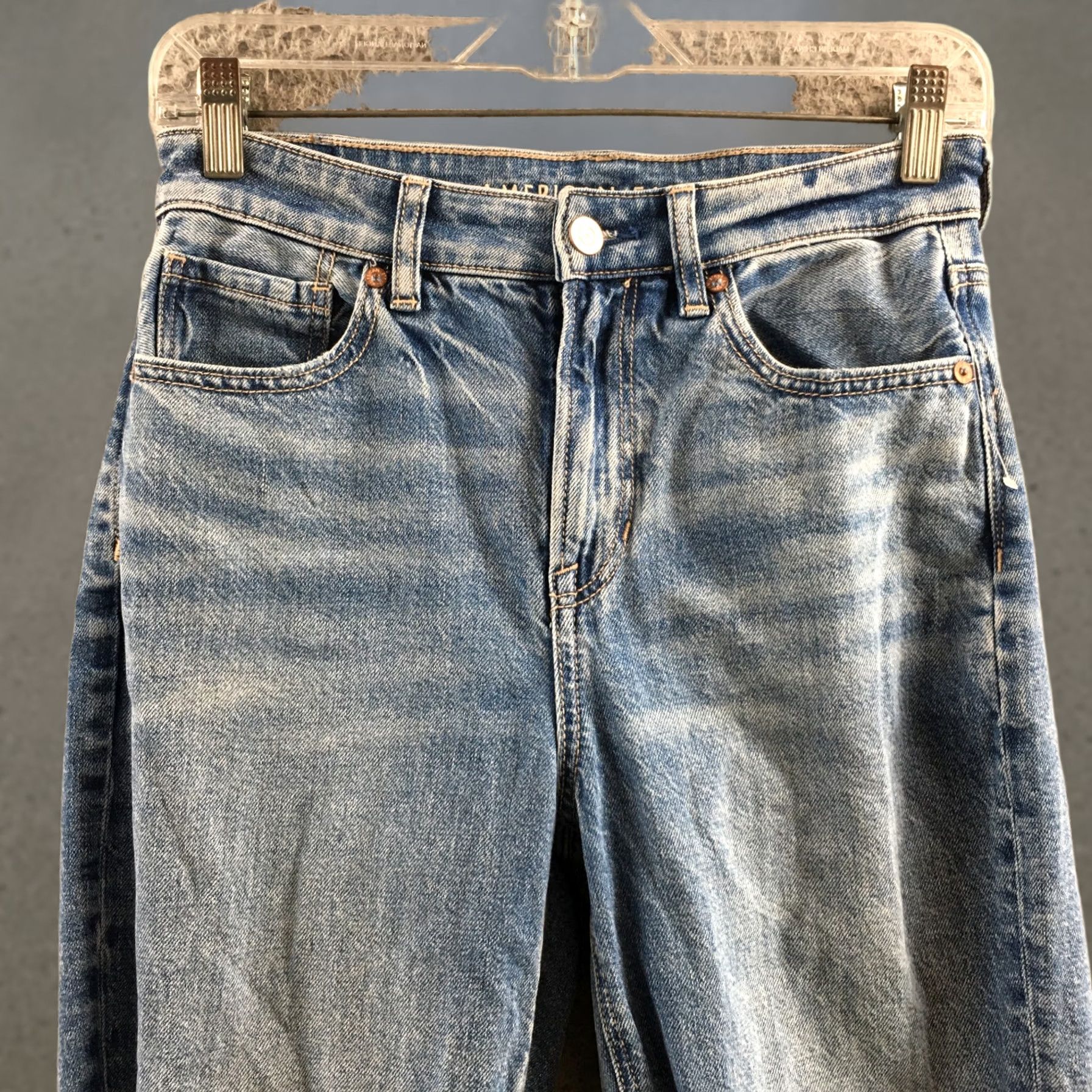 American Eagle Outfitters American Eagle Outfitters Skinny Jeans Womens 2 Short Blue Denim Distressed Zip Pants Jeans Blue Distressed Womens 2 Short Regular Mens Girls Size 26" / US 2 / IT 38 - 1 Thumbnail