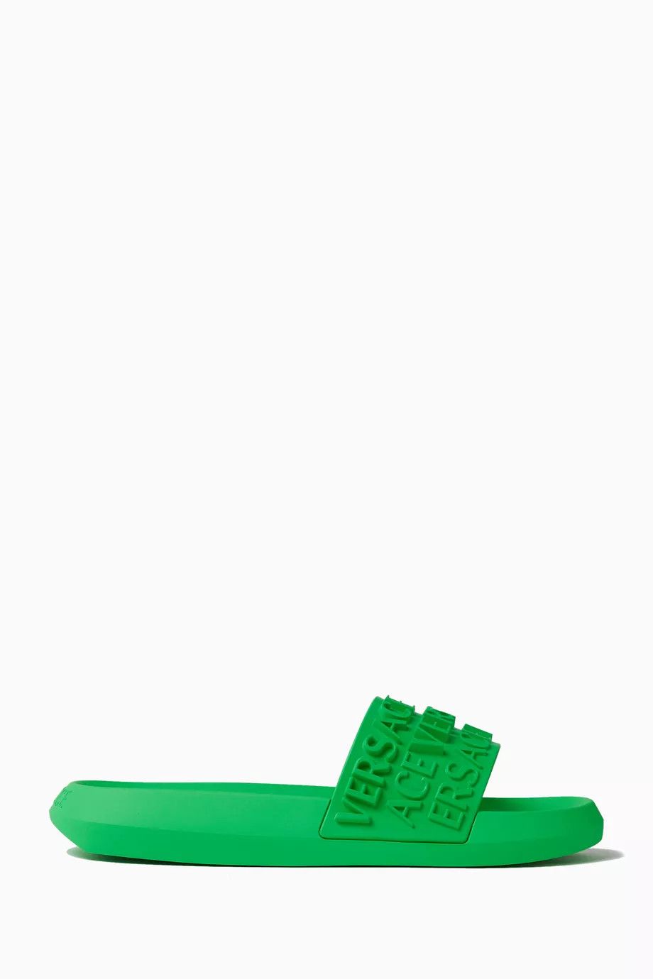 Versace o1y0425 Logo Slippers in Green Size US 8 / EU 41 - 1 Thumbnail