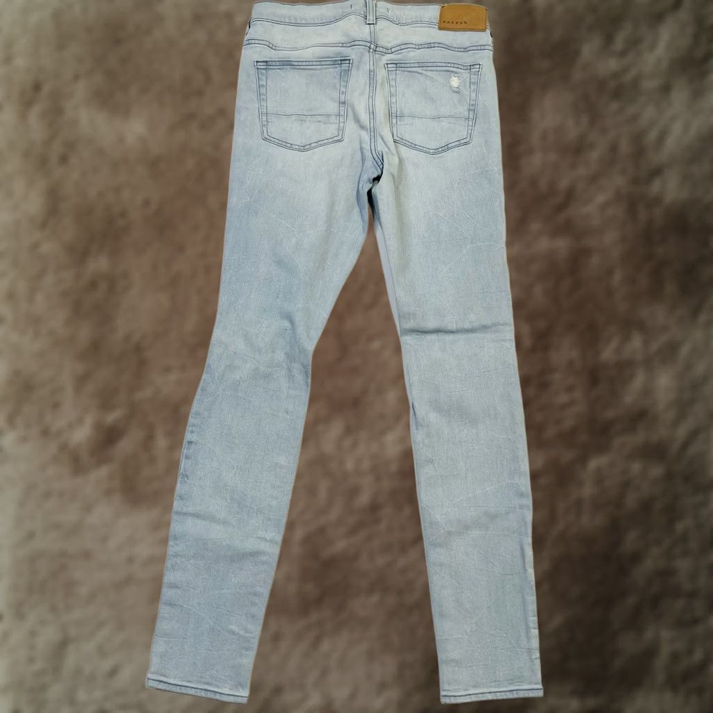 Pacsun Pacsun Los Angeles Stacked Skinny Light Blue Jeans 29x32 Active Stretch School Jeans Size US 29 - 1 Thumbnail