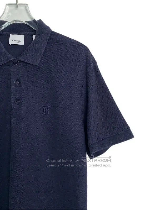 Burberry Burberry Men's Navy Cotton Polo Shirt. Size US M / EU 48-50 / 2 - 4 Thumbnail