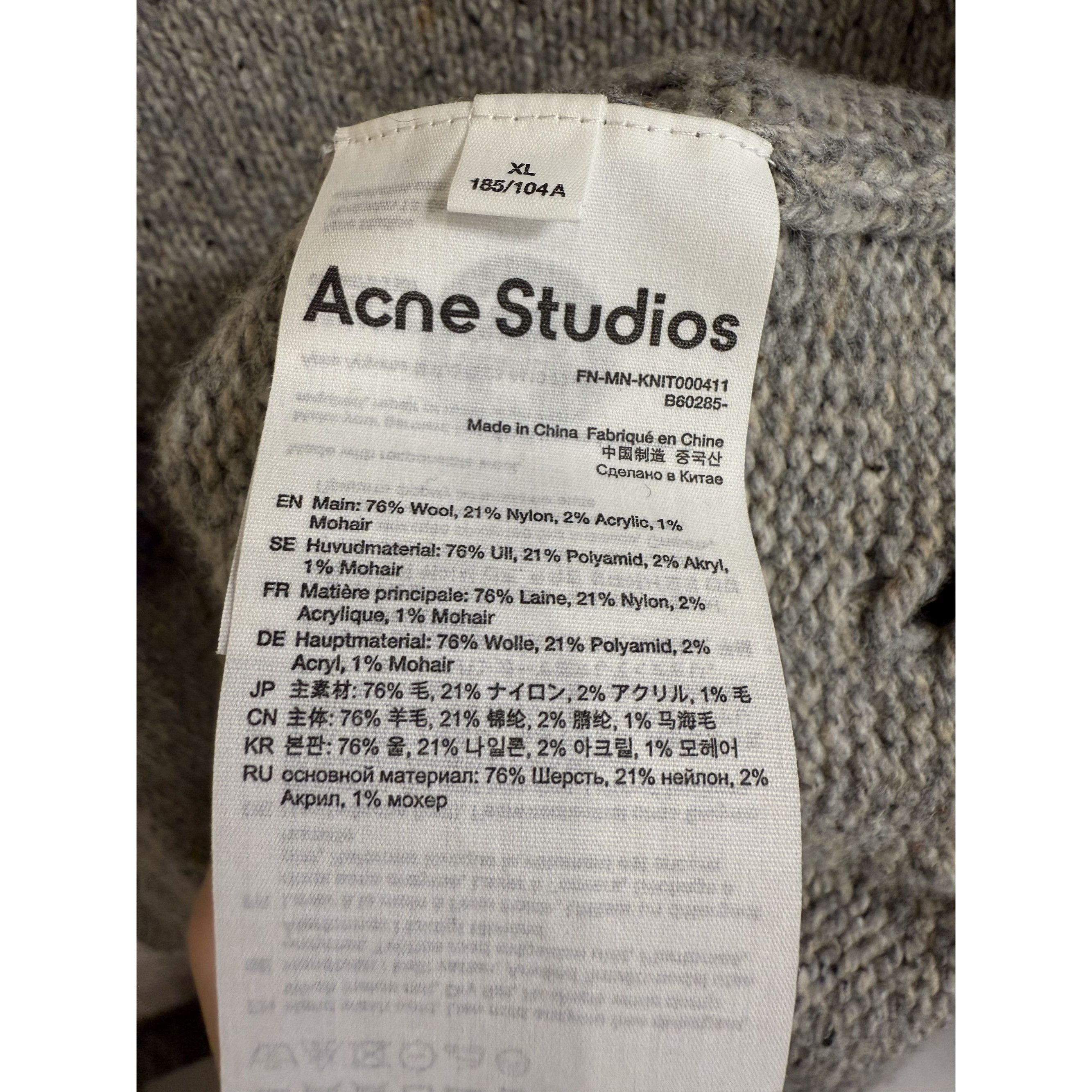 Acne Studios Acne Studios Floral Knit Sweater XL Gray Multicolor Wool & M Size XL / US 12-14 / IT 48-50 - 6 Thumbnail